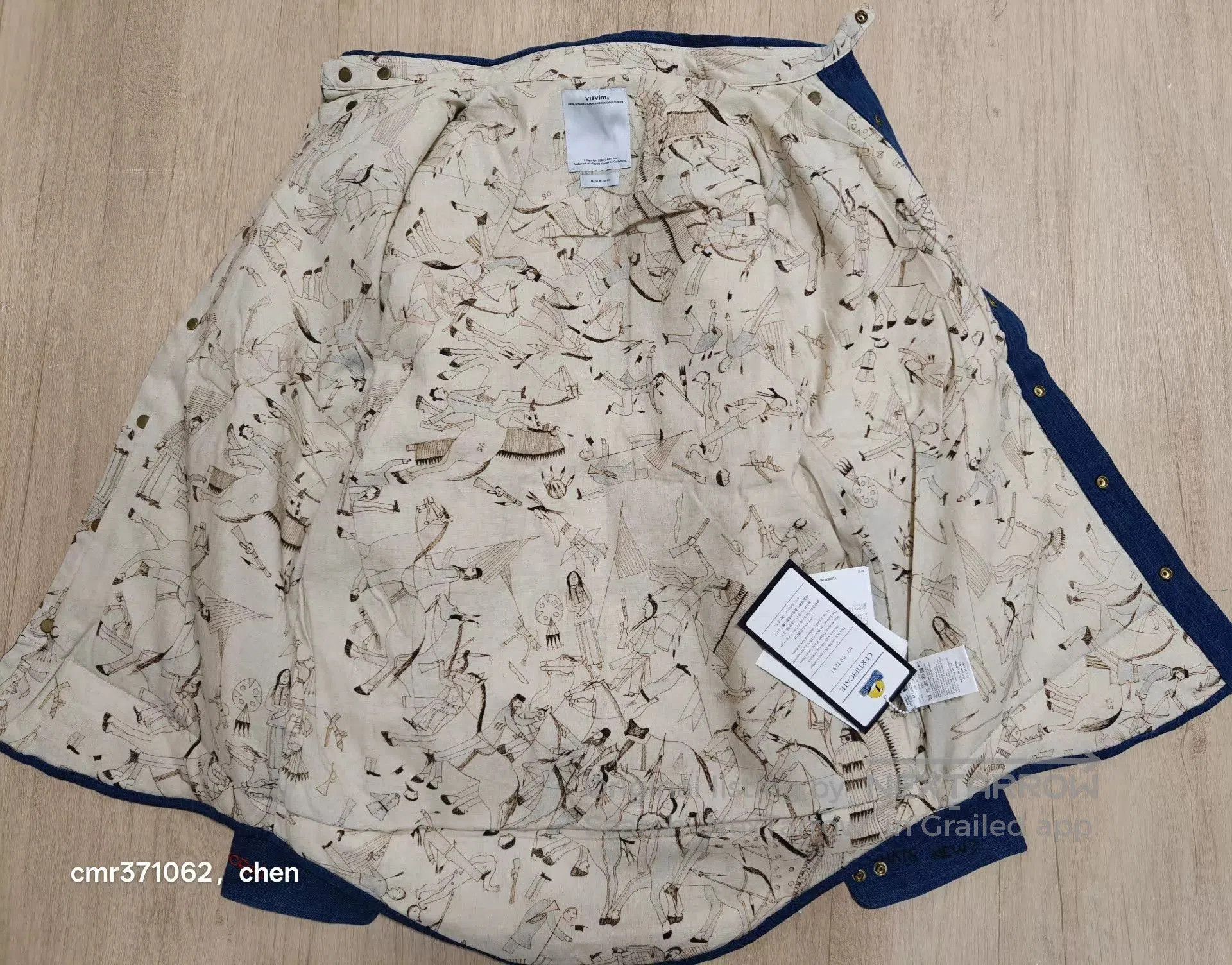 Visvim Blue Embroidered Long Sleeve Button. Size US M / EU 48-50 / 2 - 7 Thumbnail