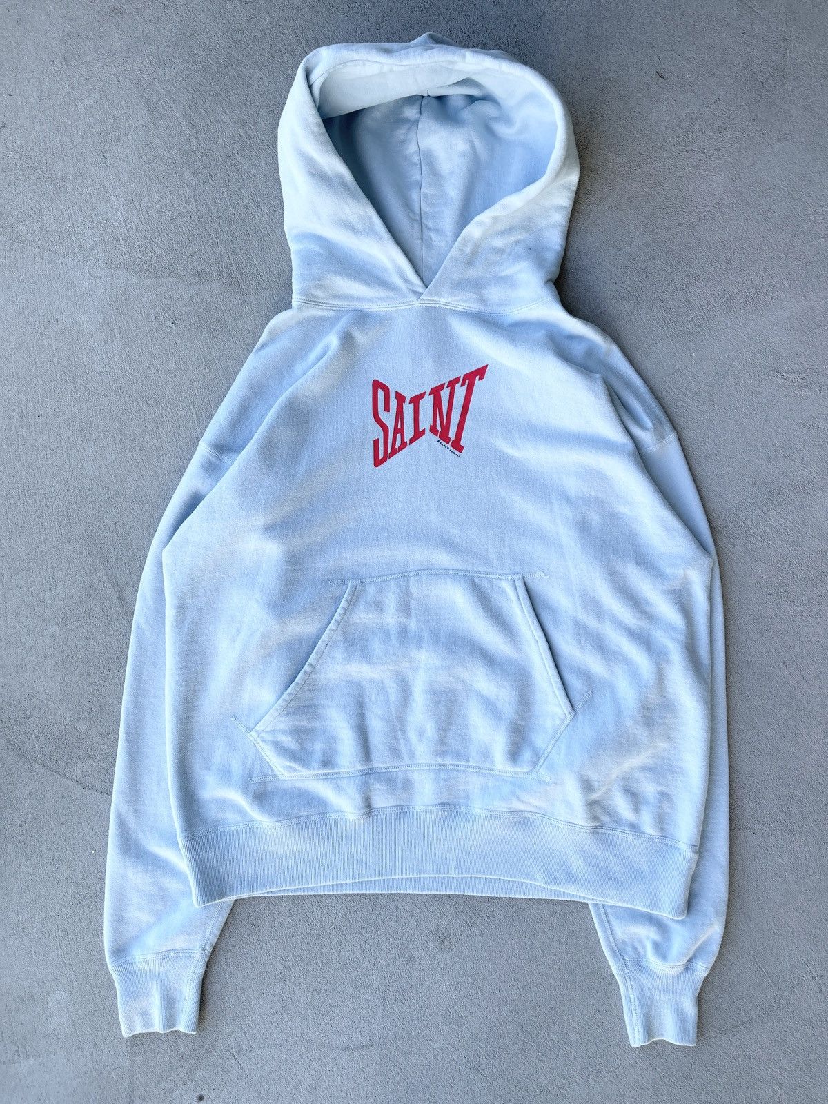 image of Steal! 2010S Saint Michael Saint Logo Hoodie (Xl) in Baby Blue, Men's