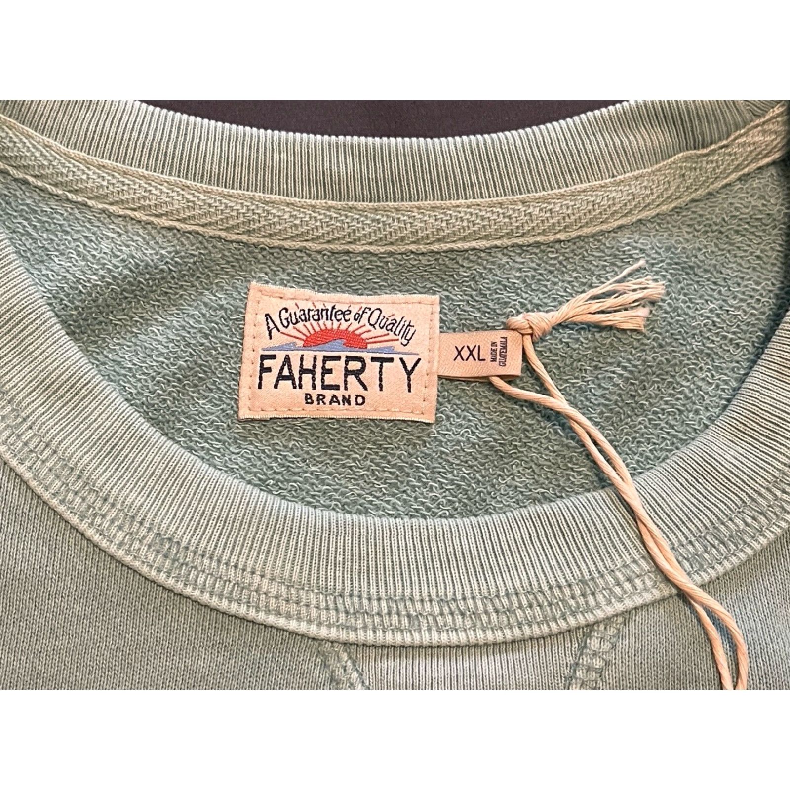 Faherty VINTAGE Faherty Men's Crew Neck Sweatshirt in Mineral Jade 2XL All Seasons Activewear Size US XXL / EU 58 / 5 - 5 Thumbnail