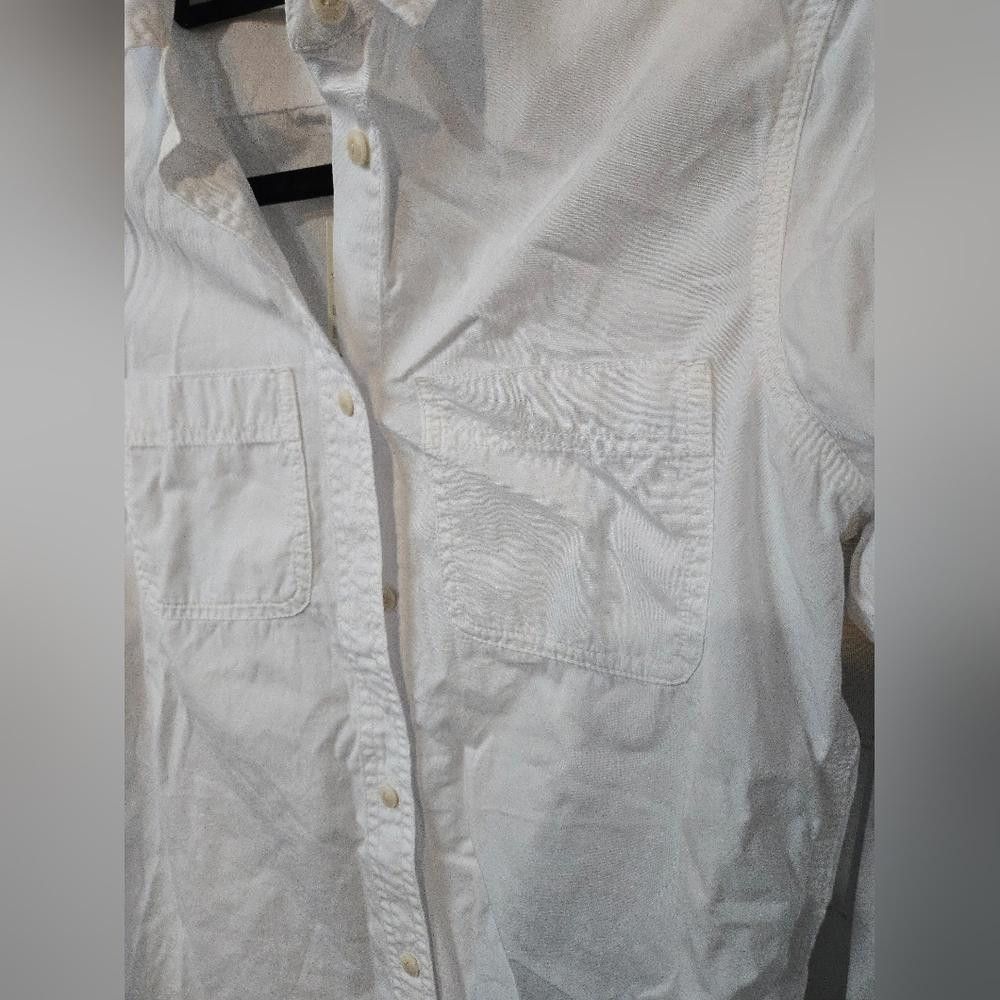 Madewell Madewell Denim Button-Up Shirt in Eyelet White Size XS / US 0-2 / IT 36-38 - 6 Thumbnail