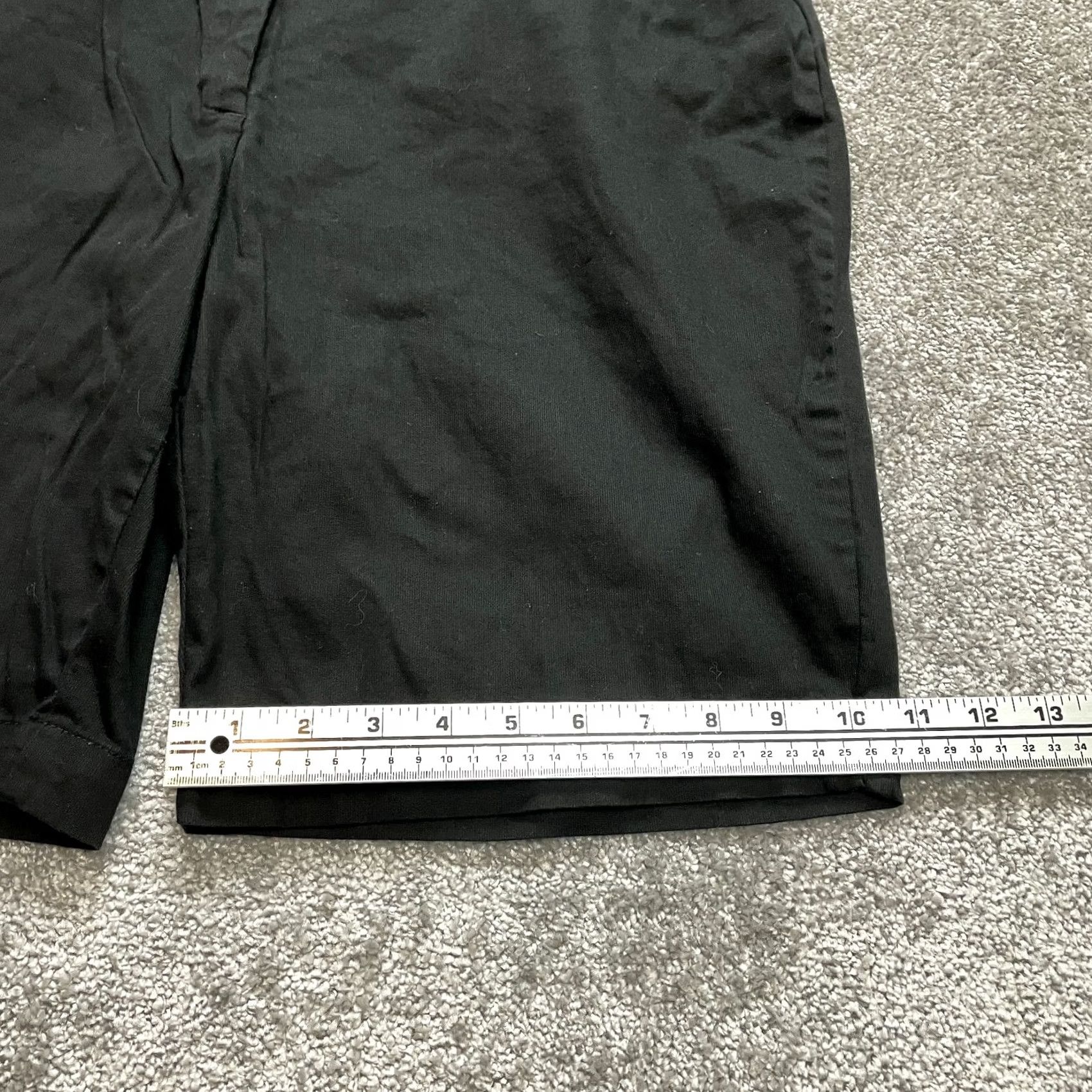 George George Chino shorts Womens 16 Black London Fit Cotton solid Bermuda Casual 9" In Size 26" / US 2 / IT 38 - 2 Thumbnail