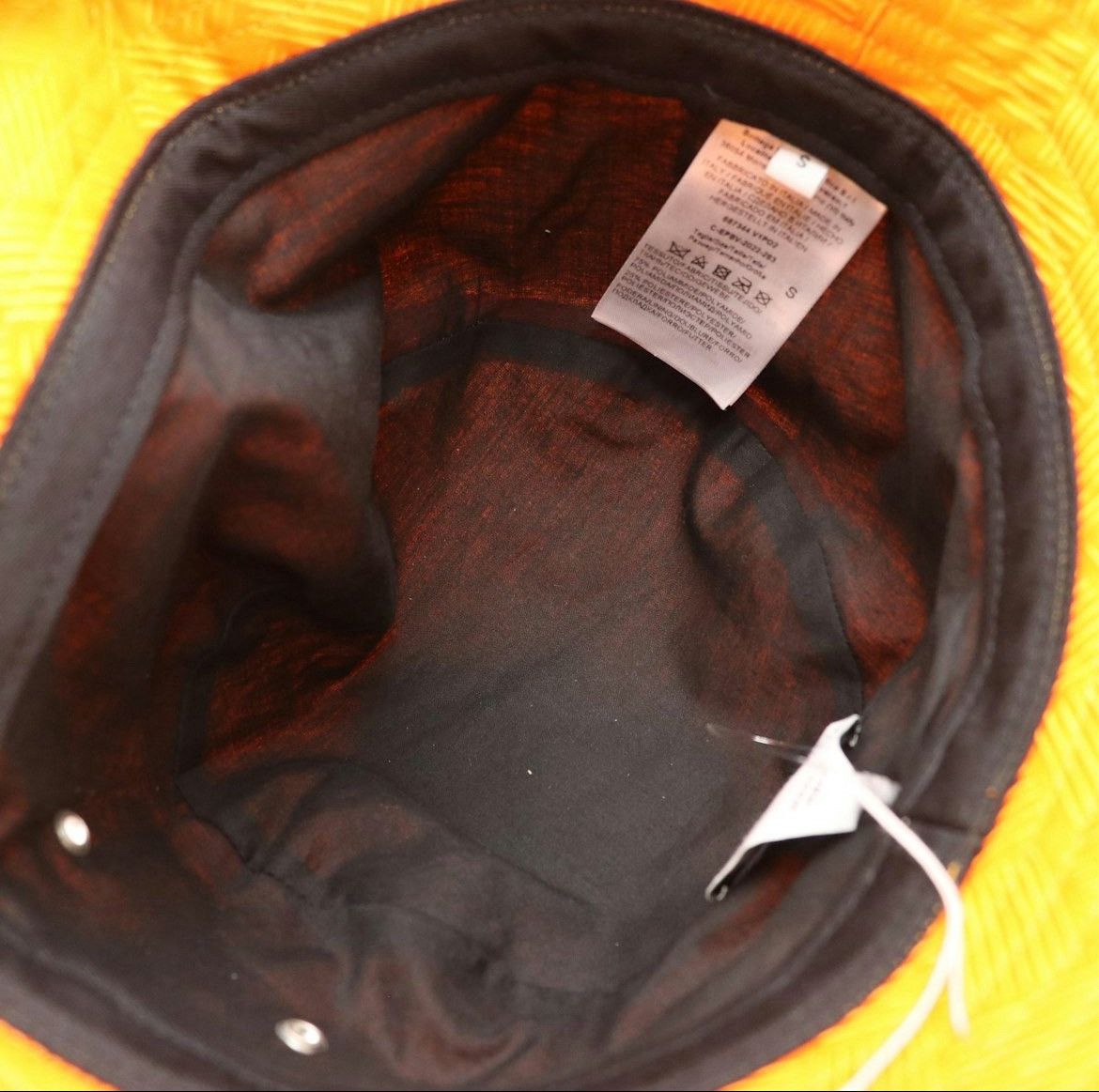 Bottega Veneta BOTTEGA VENETA Orange Intreccio Jacquard Bucket Hat Size ONE SIZE - 6 Thumbnail