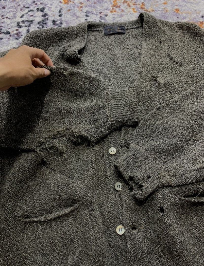 Issey Miyake Diatressed Cardigan Grunge Kurt Cobain style Size US S / EU 44-46 / 1 - 9 Thumbnail