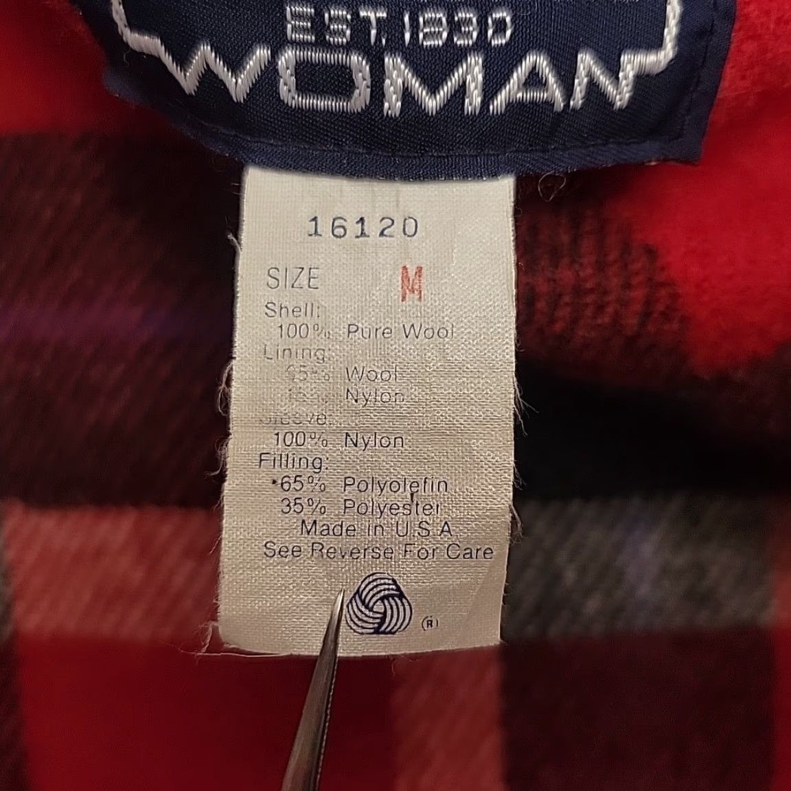 Vintage VTG Woolrich Jacket Womens M Red Wool Plaid Lined Outdoor Made In The USA Size M / US 6-8 / IT 42-44 - 5 Thumbnail