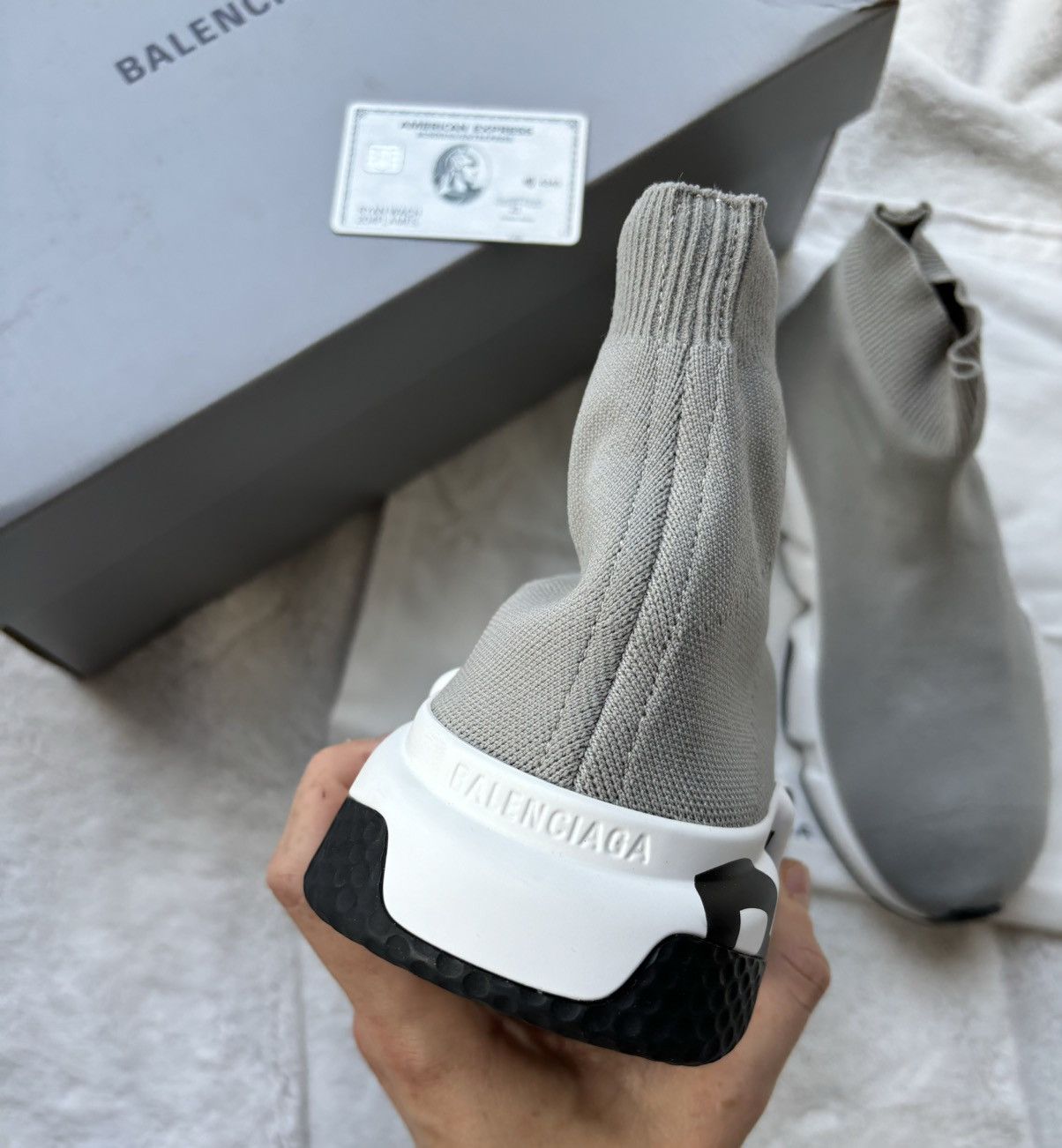 Balenciaga Balenciaga Grey Graffiti Speed Runners Sneakers Size US 8 / EU 41 - 3 Thumbnail