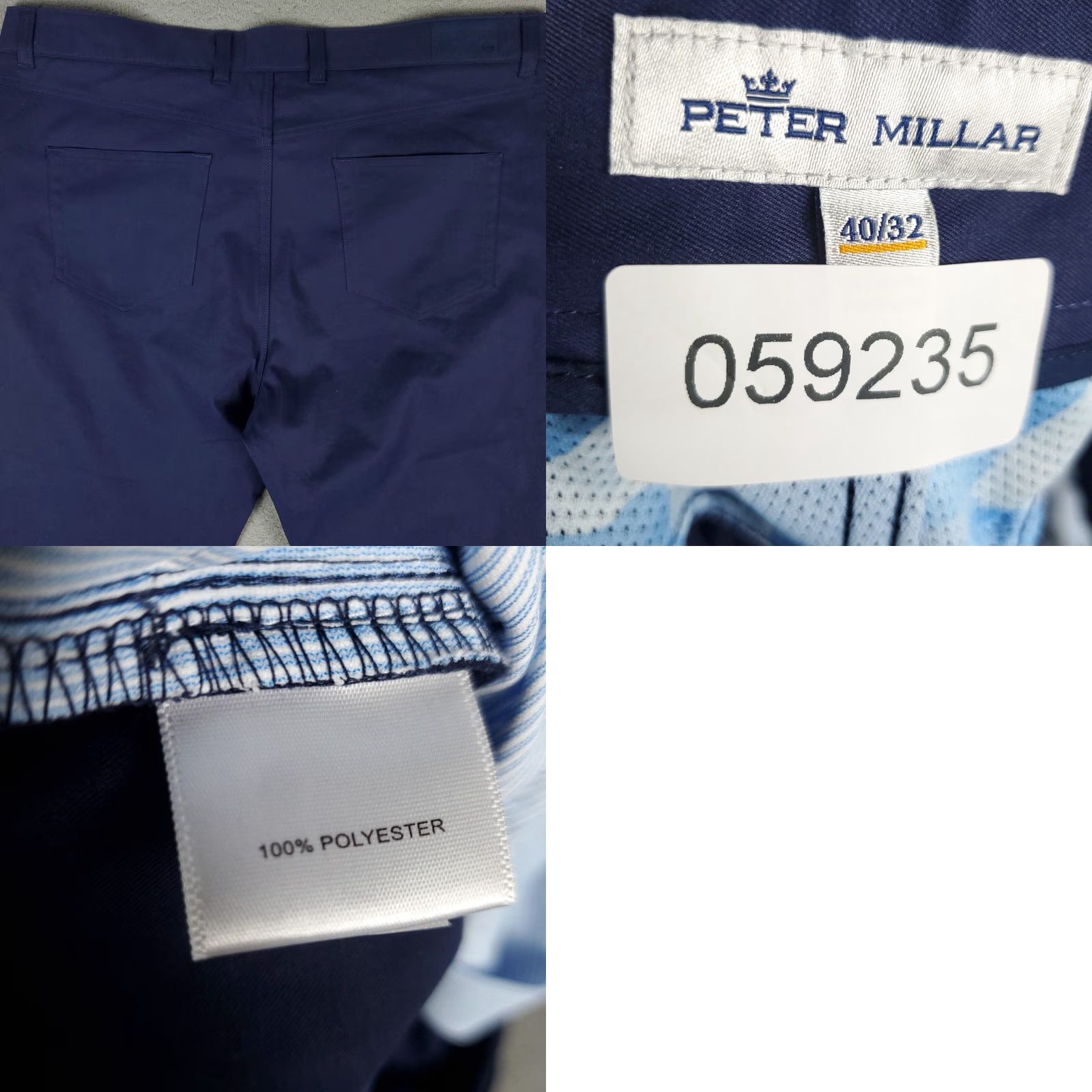 Peter Millar Peter Millar Pants Size 40x26 Blue Golf 5 Pocket Chino Trousers Mens Size US 40 / EU 56 - 8 Thumbnail