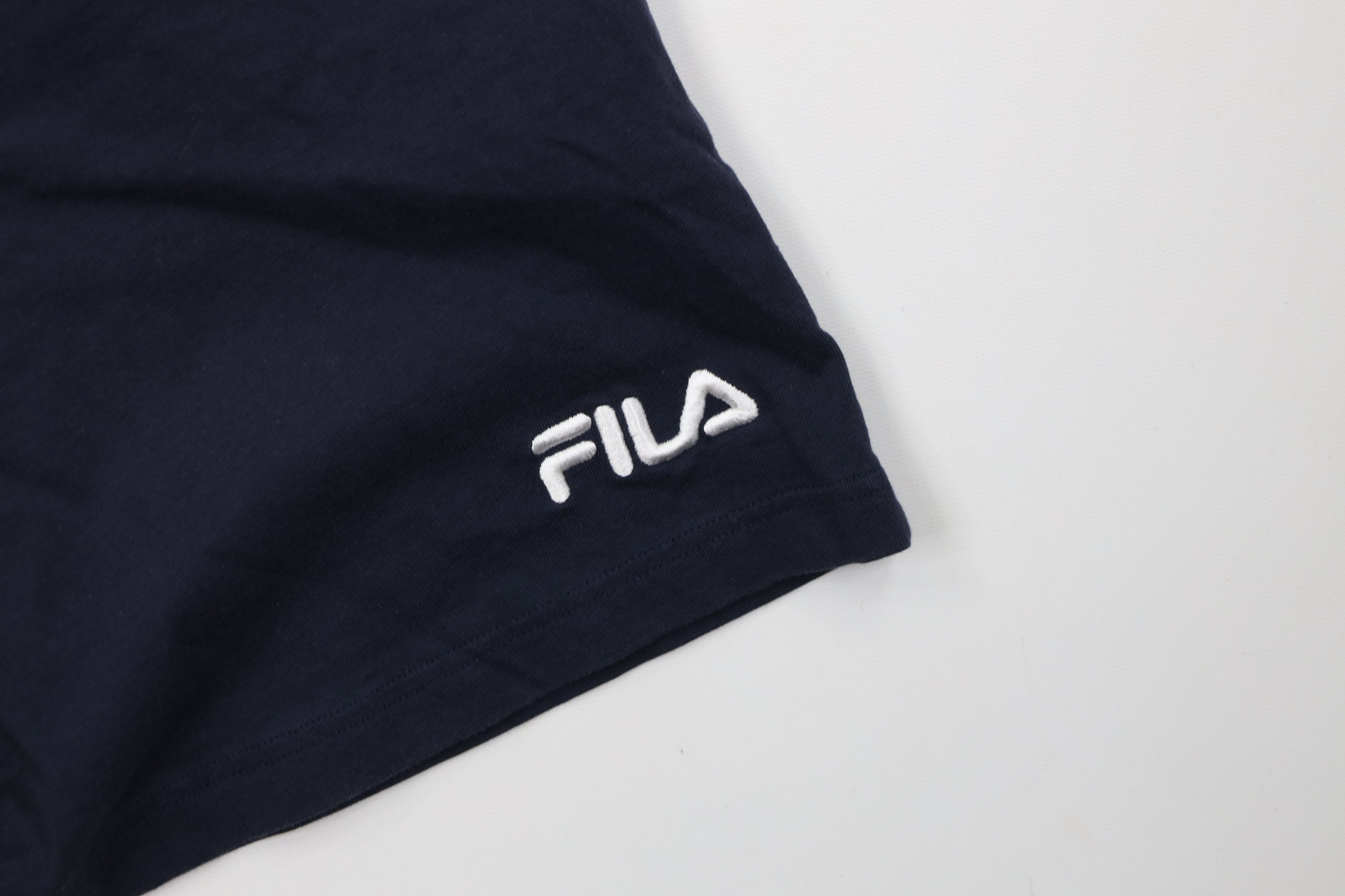 Fila Vintage 90s FILA Spell Above Knee Shorts Navy Blue Cotton Size US 34 / EU 50 - 5 Thumbnail