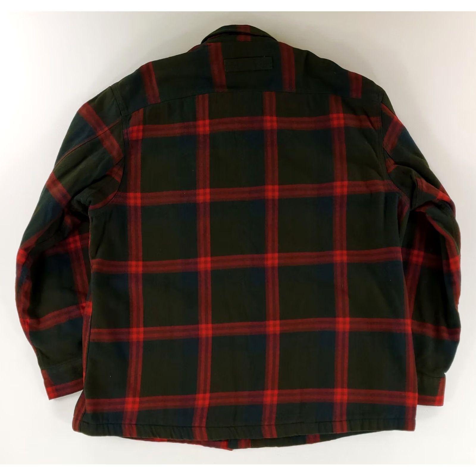 Vintage Duluth Shirt Jacket Flapjack Fleece Lined Green Red Plaid Long Sleeve Mens XL Size US XL / EU 56 / 4 - 3 Thumbnail
