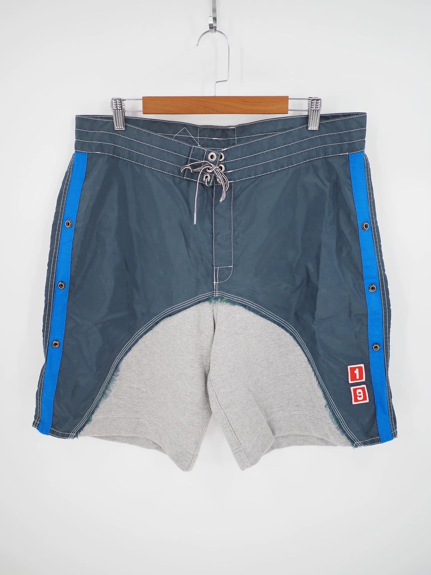 Greg Lauren Greg Lauren GL Nylon Paneled Shorts Size 38 Size US 38 / EU 54 - 1 Thumbnail