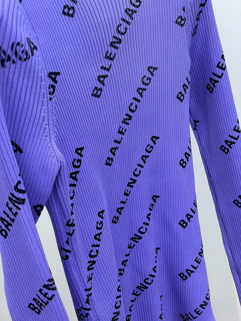 Balenciaga Balenciaga Knit undershirt full of logo Size S / US 4 / IT 40 - 4 Thumbnail