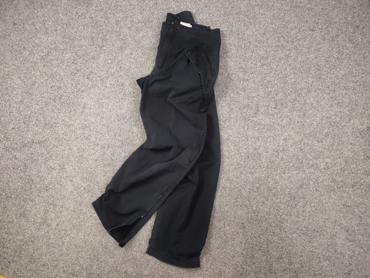 Nike Vintage NIke Black Faded Canvas Military Cargo Pants Y2K Size US 32 / EU 48 - 3 Thumbnail