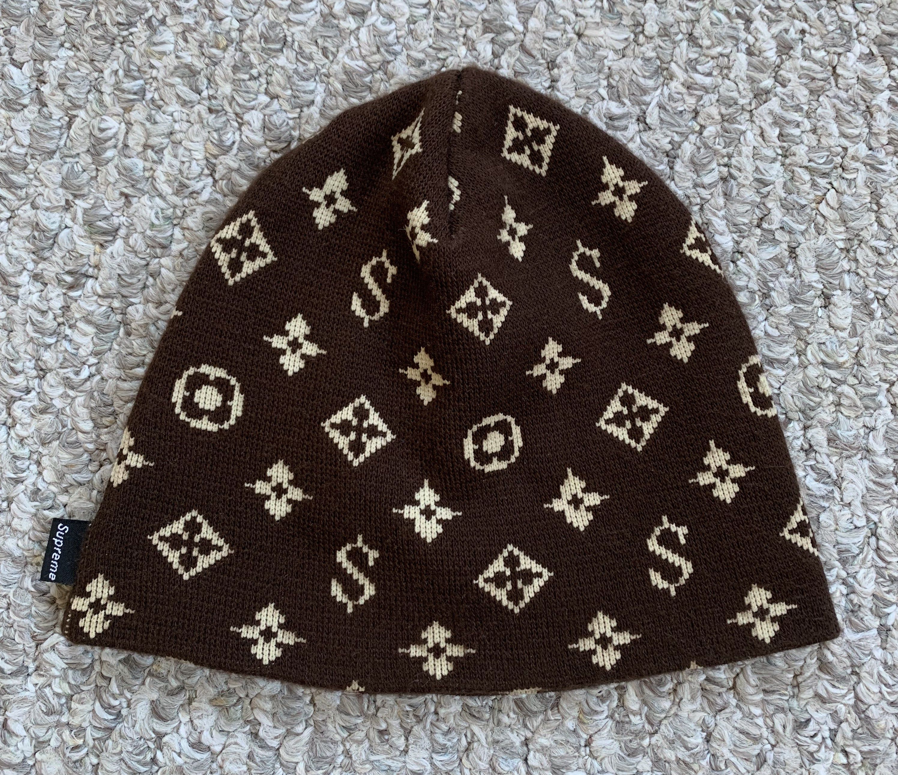 Louis vuitton x supreme beanie best sale