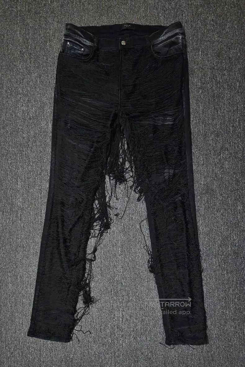 Amiri Amiri Men's Fringe Black Denim Jeans. Size US 38 / EU 54 - 2 Thumbnail