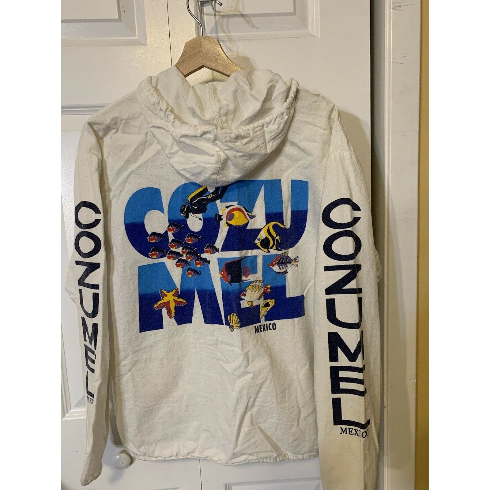Other La Iguana Hoodie Full Zip Jacket Vtg 90 Cozumel Mexico Sz L Size US L / EU 52-54 / 3 - 9 Thumbnail