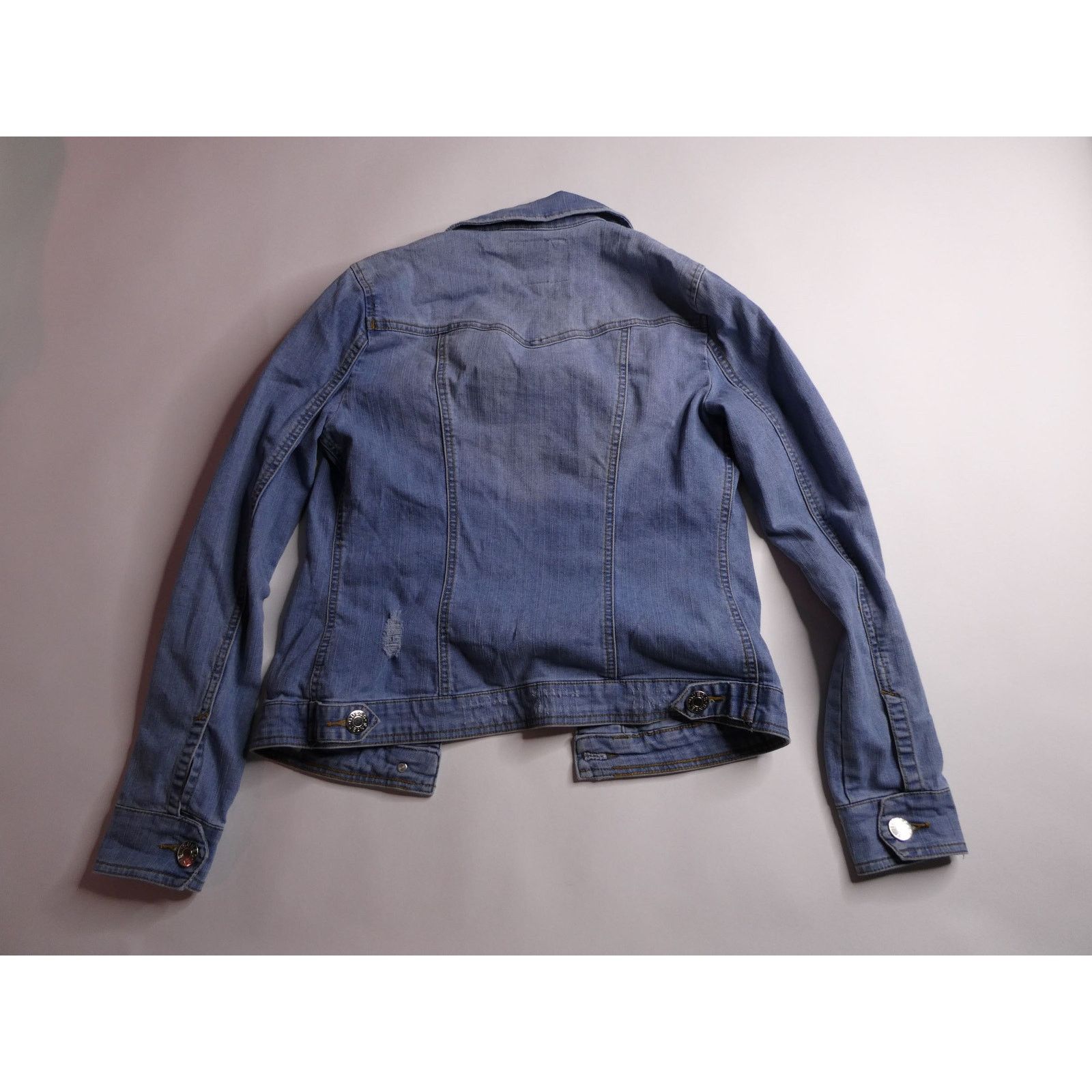 Guess GUESS destroyed denim jean jacket, small, stretch Size S / US 4 / IT 40 - 2 Thumbnail