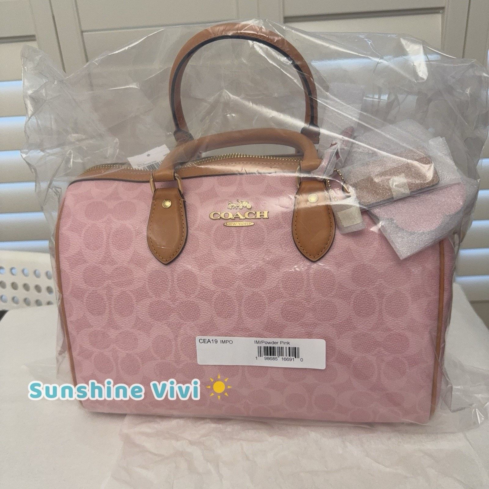 Coach NWT Coach CEA19 Large Rowan Satchel Bag Charms Powder pink Size ONE SIZE - 2 Thumbnail