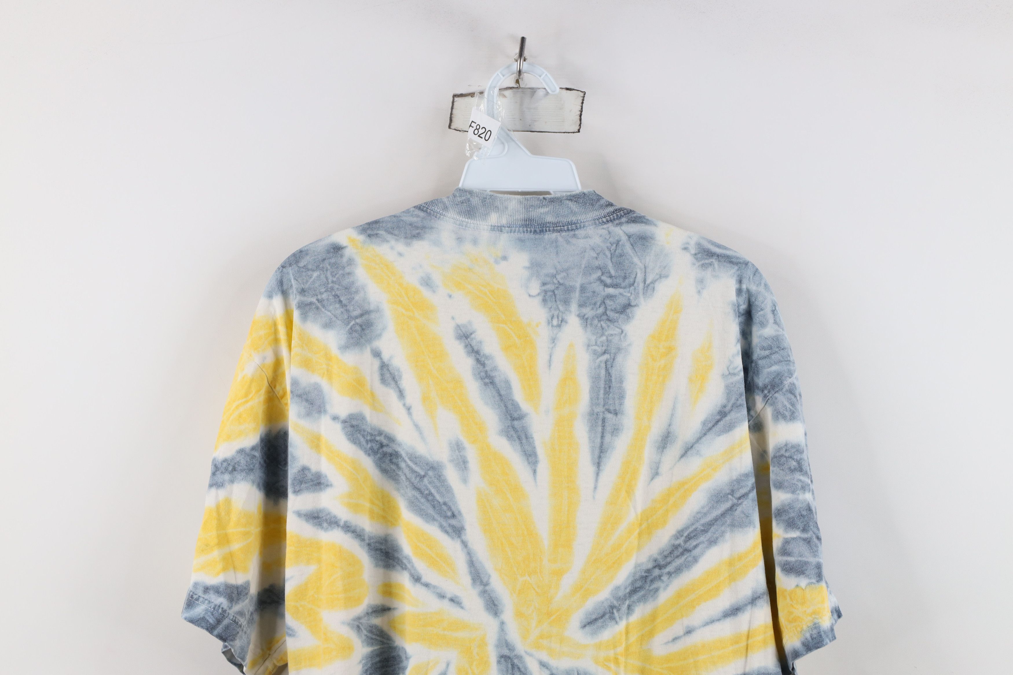 Vintage Vintage 90s Tie Dye University of Michigan Block M T-Shirt Size US L / EU 52-54 / 3 - 13 Thumbnail
