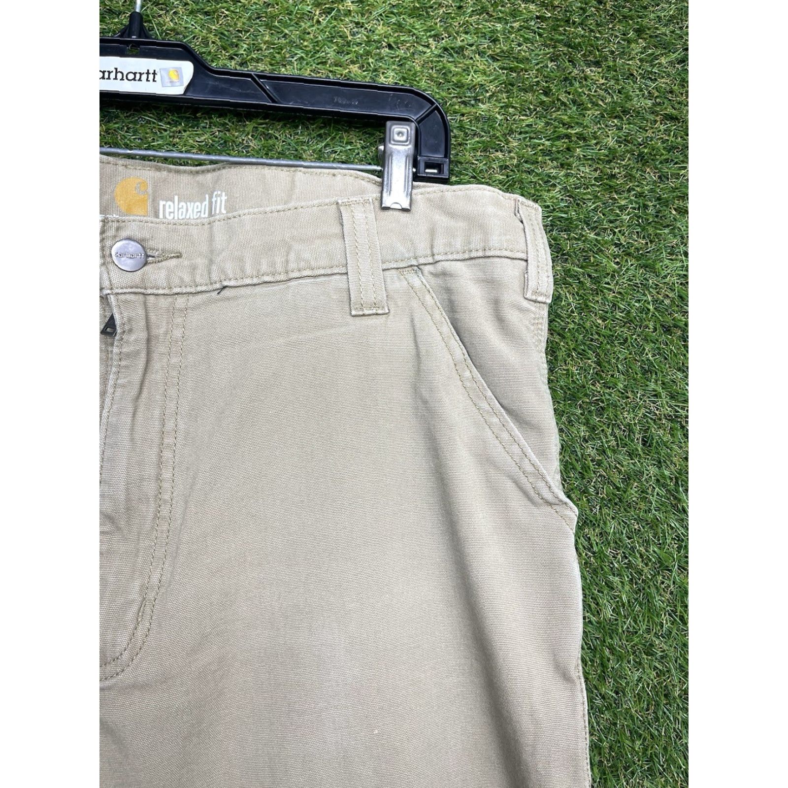 Carhartt VINTAGE Carhartt Carpenter Pants Mens 36x34 Workwear 5 Pocket Tan Faded 90s Cargo Y2K 90s Hip Hop Work Pants Mens Size US 36 / EU 52 - 2 Thumbnail