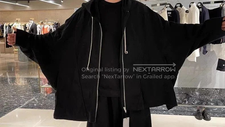 Rick Owens Rick Owens Profile bat sleeve zipper corduroy sweater. Size US XL / EU 56 / 4 - 7 Thumbnail