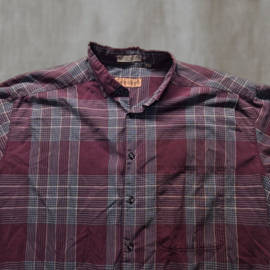 Vintage HENRY GRETHAL Purple Plaid Dress Shirt Button-Down Long Sleeve Adult Men L Purple Shirt Dress Shirt Mens L Plaid Button-Down Long Sleeve Size 42R - 1 Thumbnail