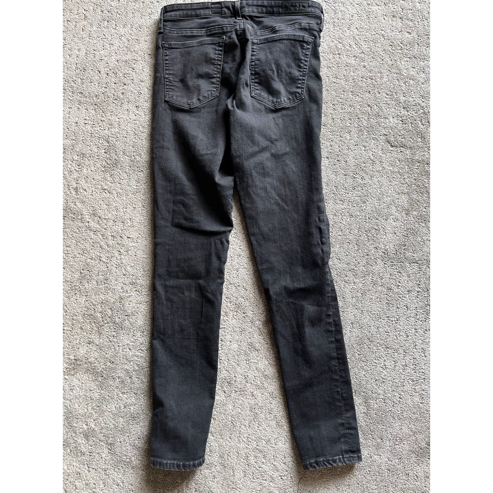 Vintage AG Adriano Goldschmied Jeans Womens 30R Black The Middi Mid Rise Legging Stretch Size 30" / US 8 / IT 44 - 3 Thumbnail