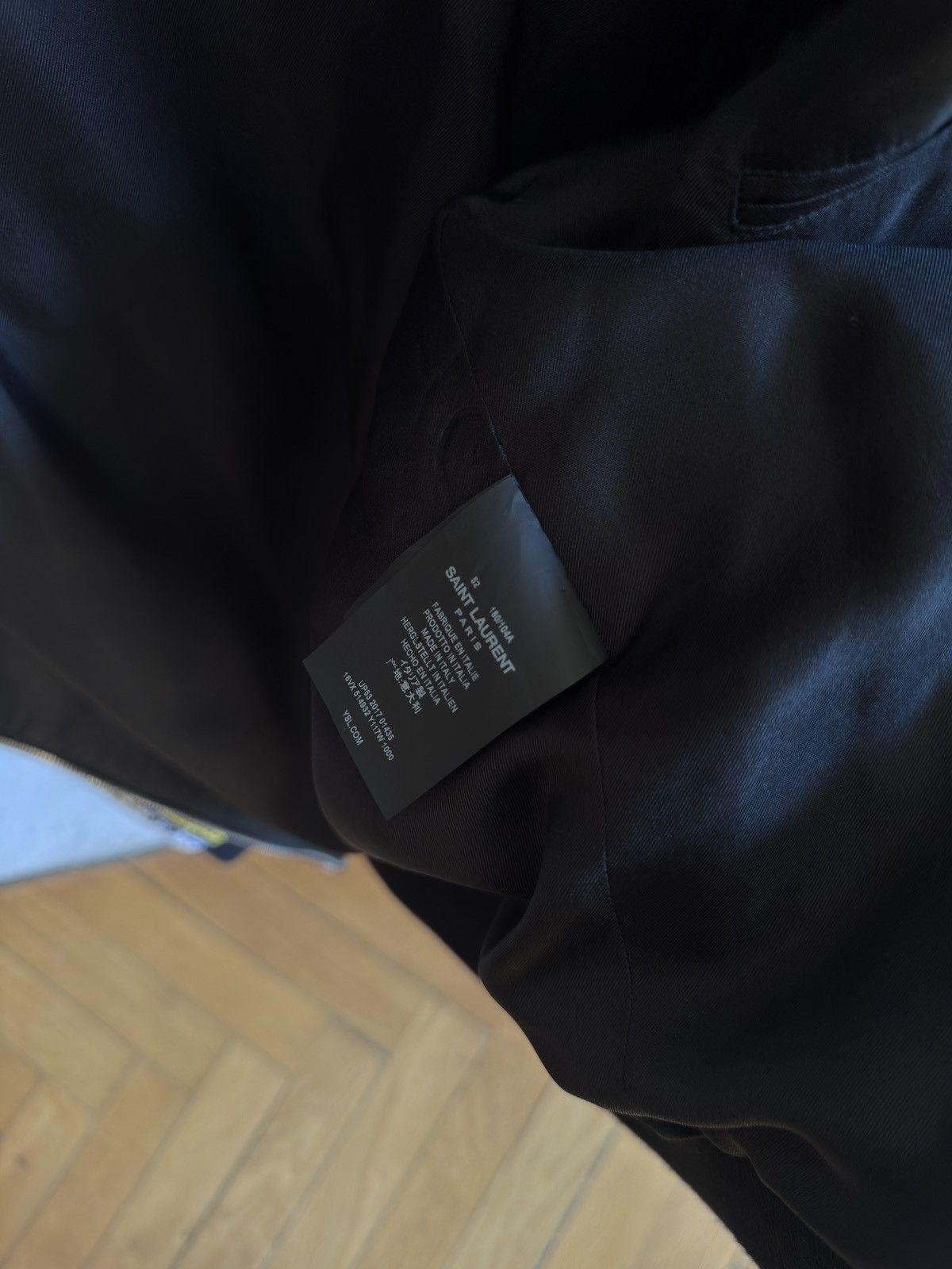 Saint Laurent Paris SS18 Embroidered Crystall Couture Bomber Jacket Size US L / EU 52-54 / 3 - 9 Thumbnail