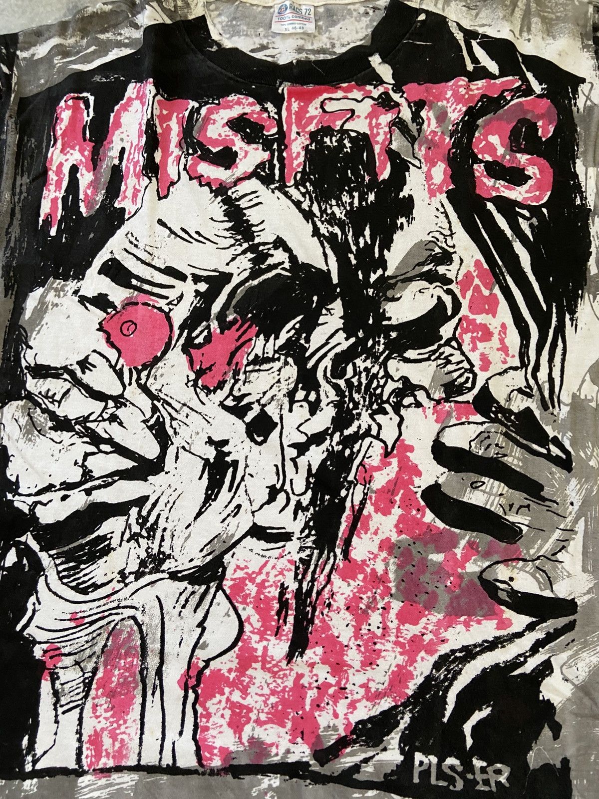 Band Tees × Misfits × Vintage Vintage Misfits T-Shirt Size US XL / EU 56 / 4 - 6 Thumbnail