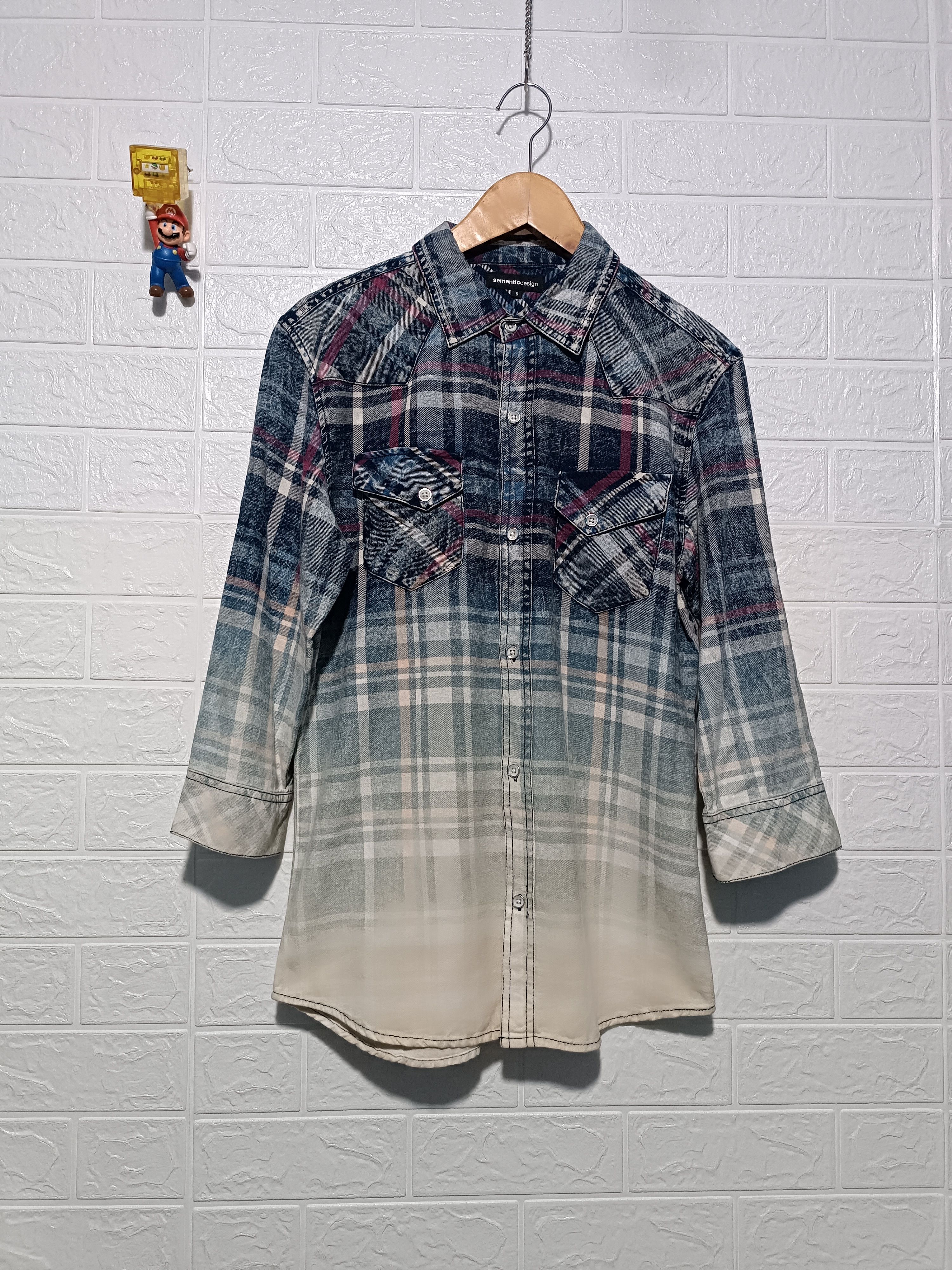 semanticdesign Sematic Design Two Tone Distressed Washing Shirt Size US S / EU 44-46 / 1 - 1 Thumbnail
