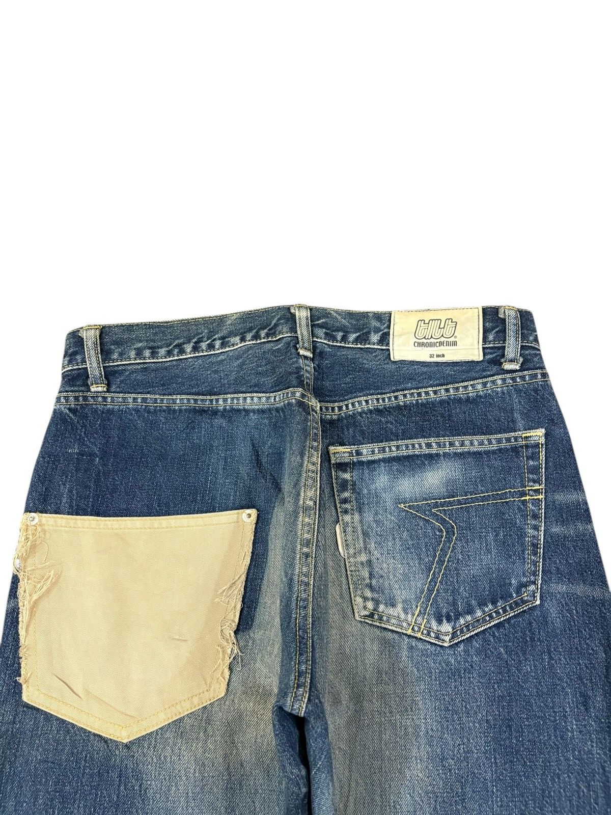 Japanese Brand Vintage Japanese Brand Tilt Mud Wash Baggy Selvedge Jeans Size US 32 / EU 48 - 9 Thumbnail
