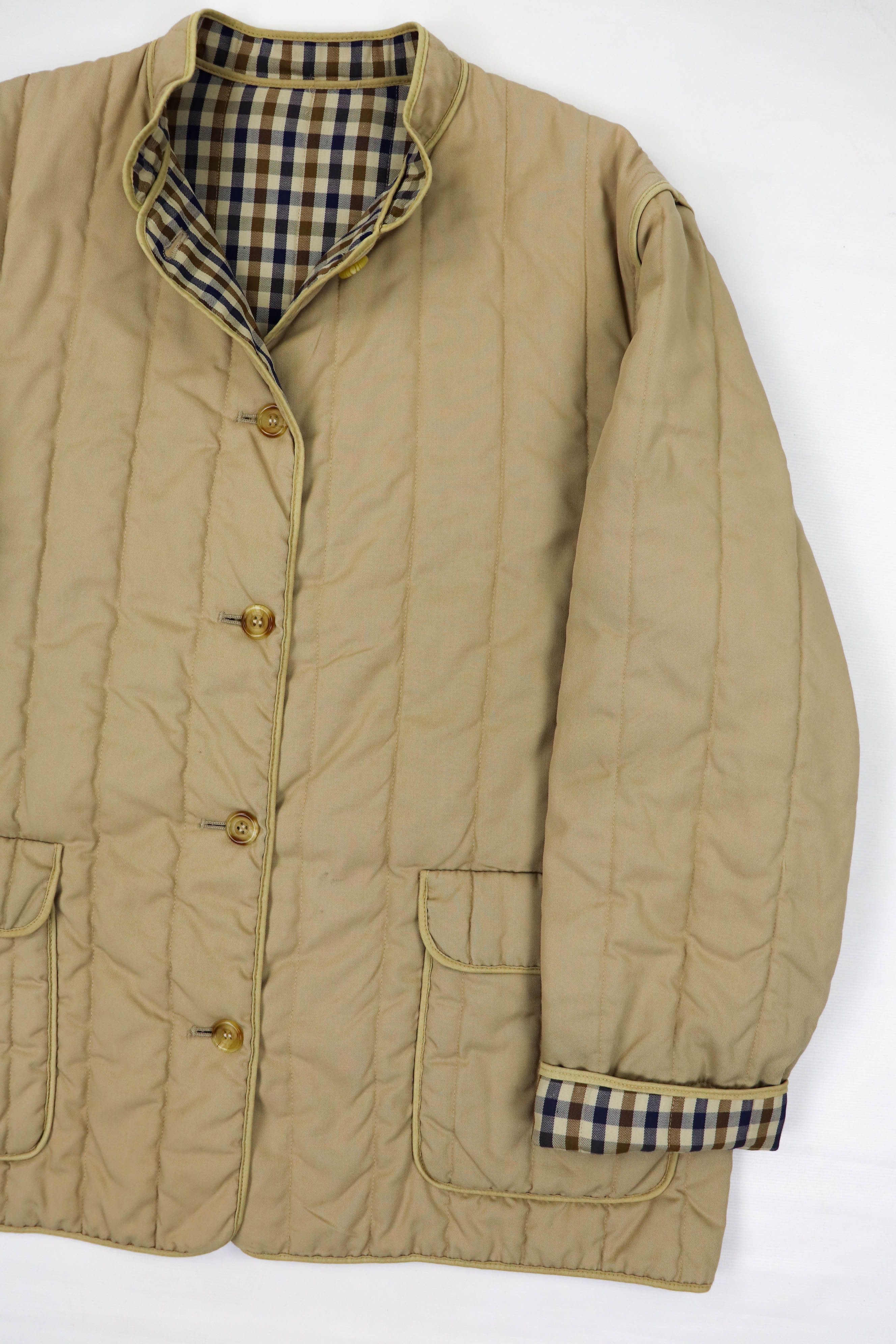 Aquascutum Aquascutum Vintage Checkered Liner Quilted Coat Jacket/Vest Size XL / US 12-14 / IT 48-50 - 10 Thumbnail