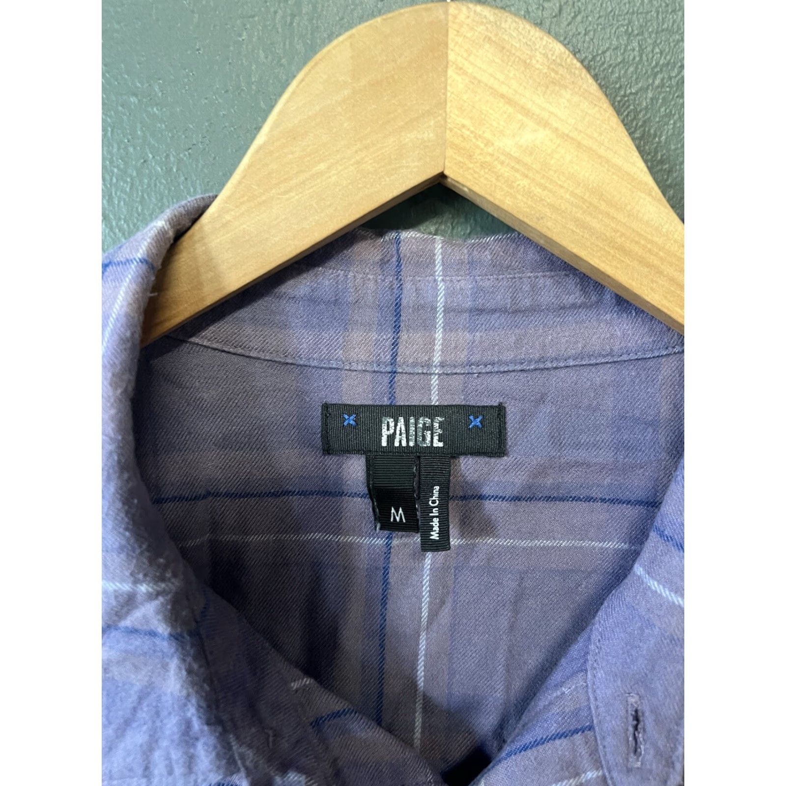 Paige VINTAGE Paige Womens Purple Plaid Button Up Double Pocket Flannel Size Medium Size M / US 6-8 / IT 42-44 - 3 Thumbnail