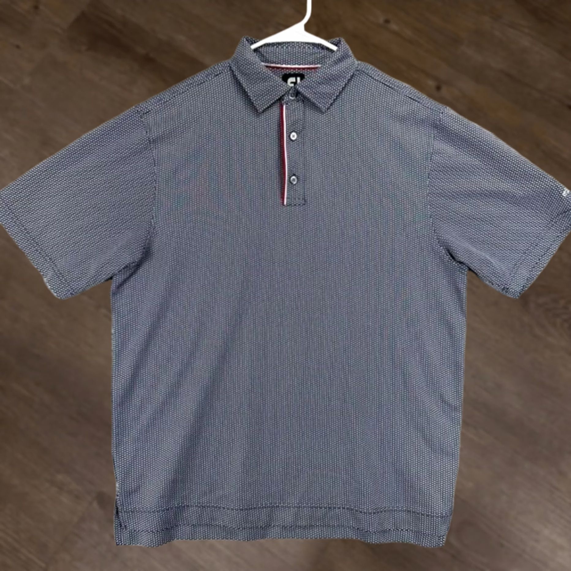 Footjoy FootJoy Golf Polo Shirt Mens Large Navy Geometric Athletic Short Sleeve Polo 47 Chest 30 Length Sports Outdoor Size US L / EU 52-54 / 3 - 1 Thumbnail