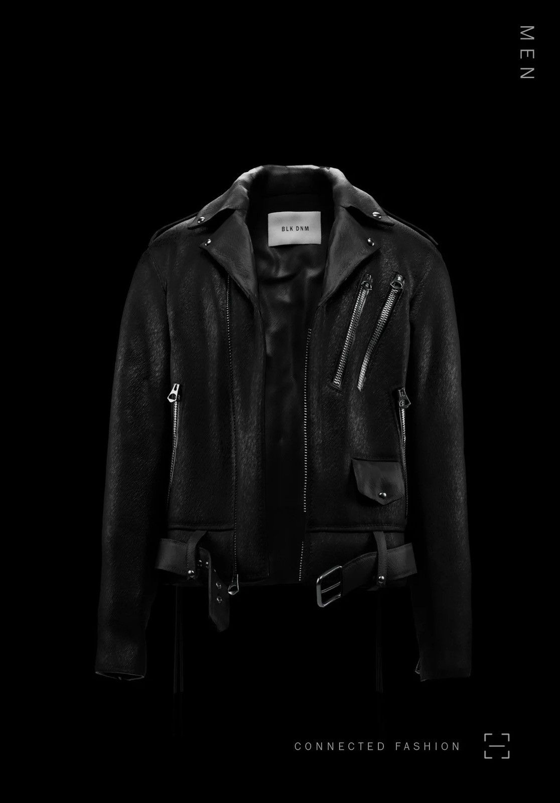 Blk Dnm Leather jacket 15. Biker jacket. Size 48 medium Size US M / EU 48-50 / 2 - 7 Thumbnail