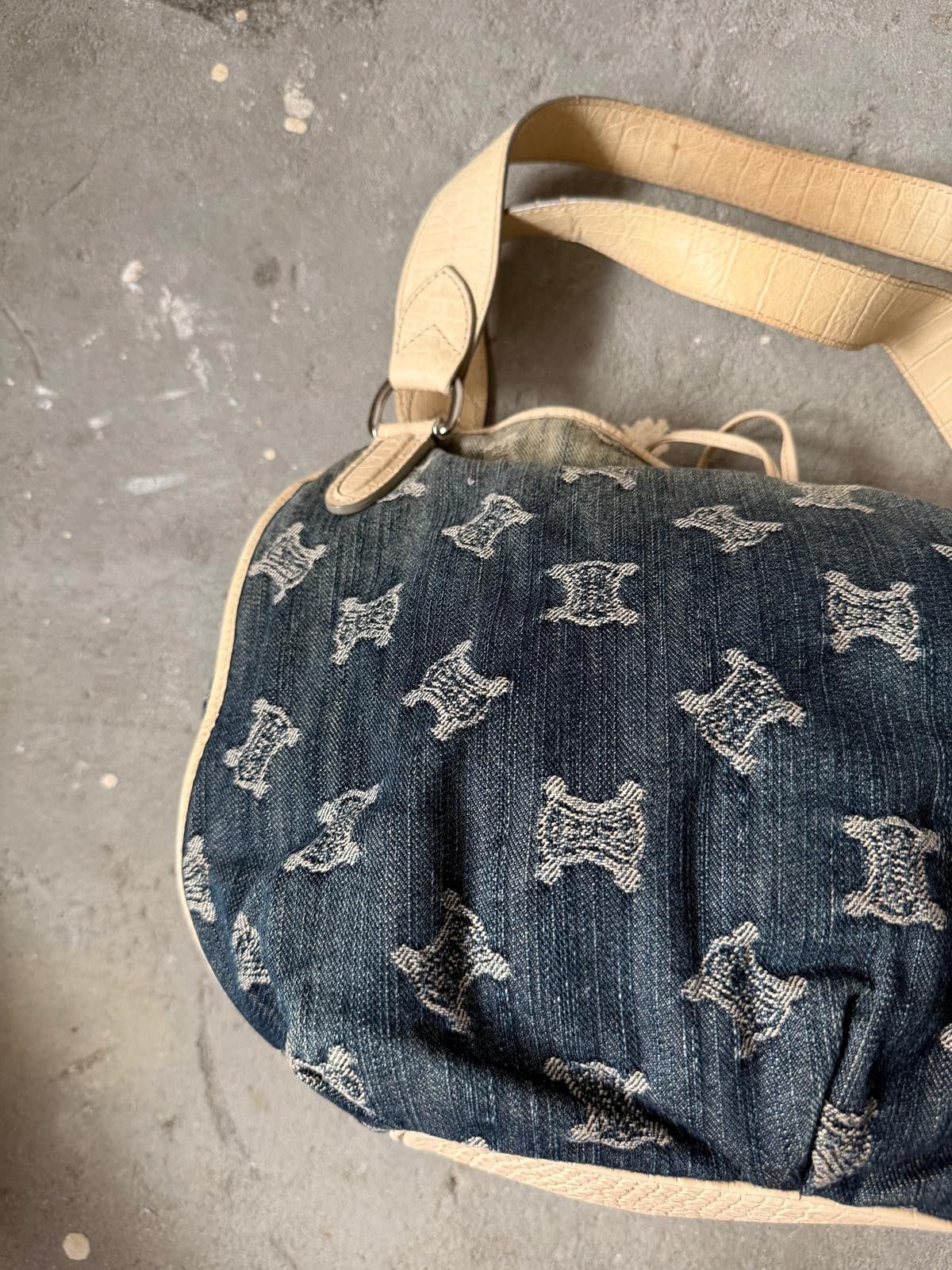 Celine Celine Macadam Bittersweet Denim Shoulder Bag Gradient Blue Size ONE SIZE - 7 Thumbnail