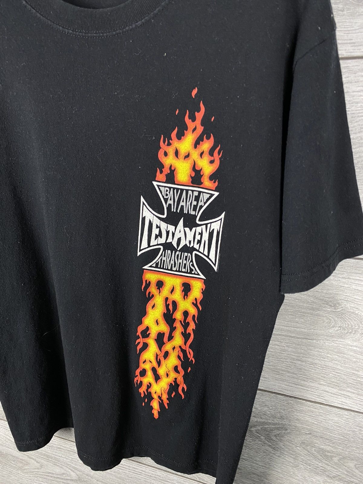 Band Tees Vintage Testament “Bay Area Thrashers” Flame Tee Size US M / EU 48-50 / 2 - 13 Thumbnail