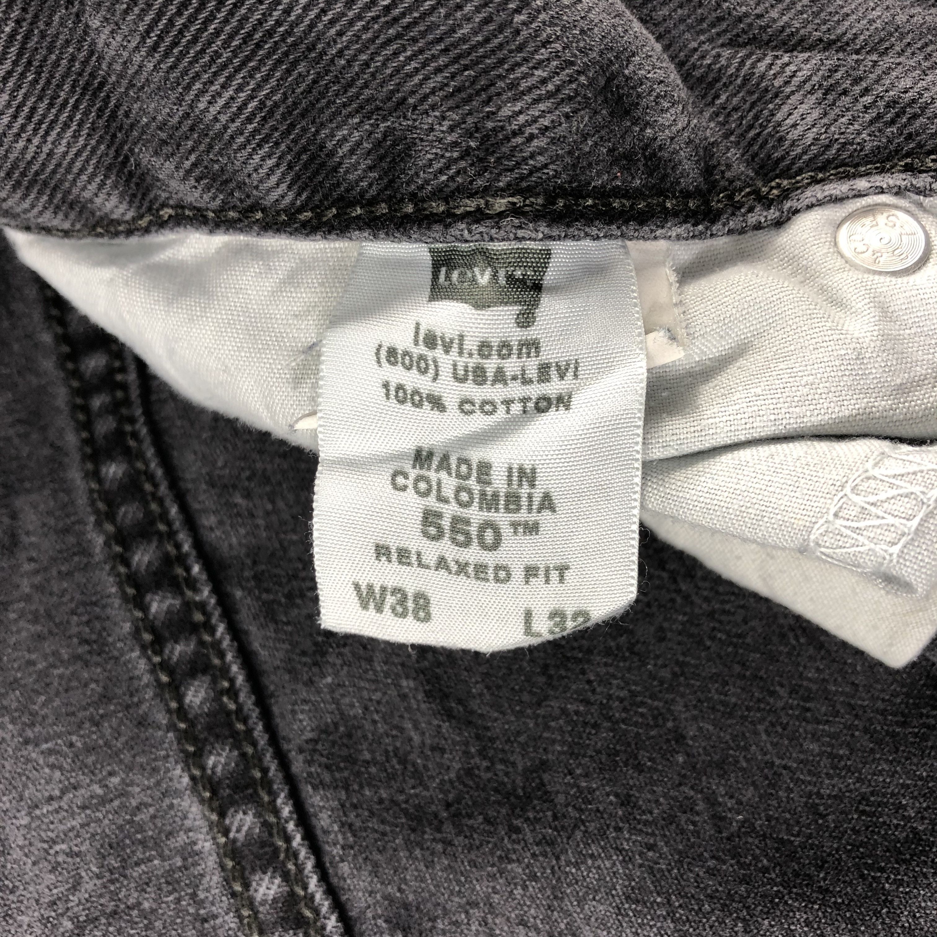 Levi's Vintage Faded Black Levis 550 Jeans-J2601 Size US 36 / EU 52 - 12 Thumbnail