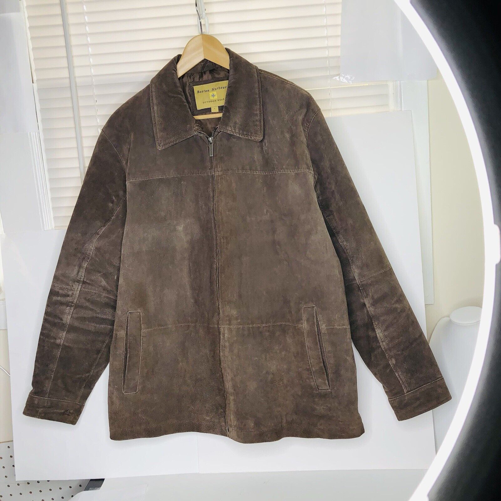 Other Boston Harbour Outdoor Suede Leather Jacket Sz L Brown Coat Size US L / EU 52-54 / 3 - 2 Thumbnail