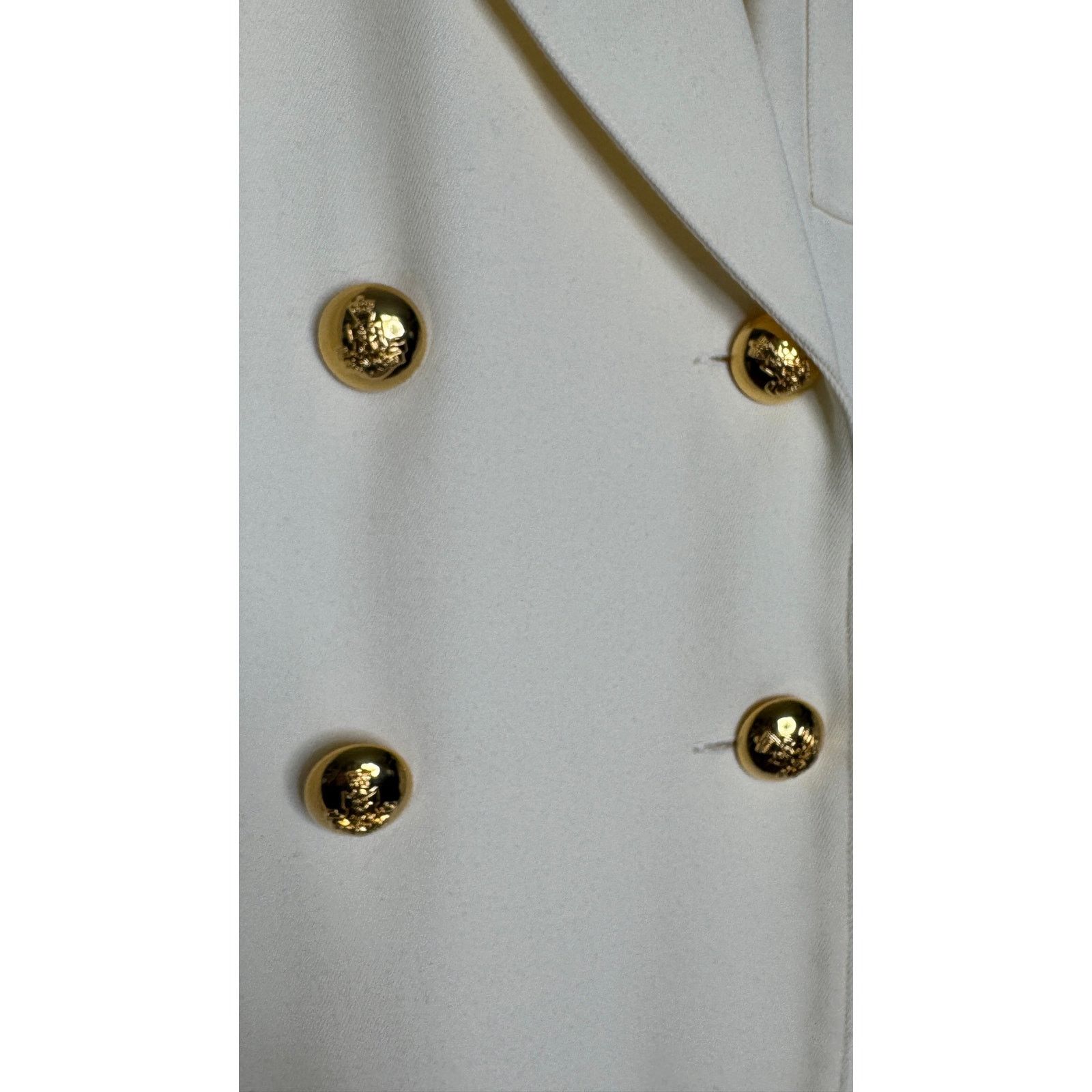 Vintage 1980s Ivory Crest Tuxedo Jumpsuit Gold Button Power Suit S Size 28" / US 6 / IT 42 - 7 Thumbnail