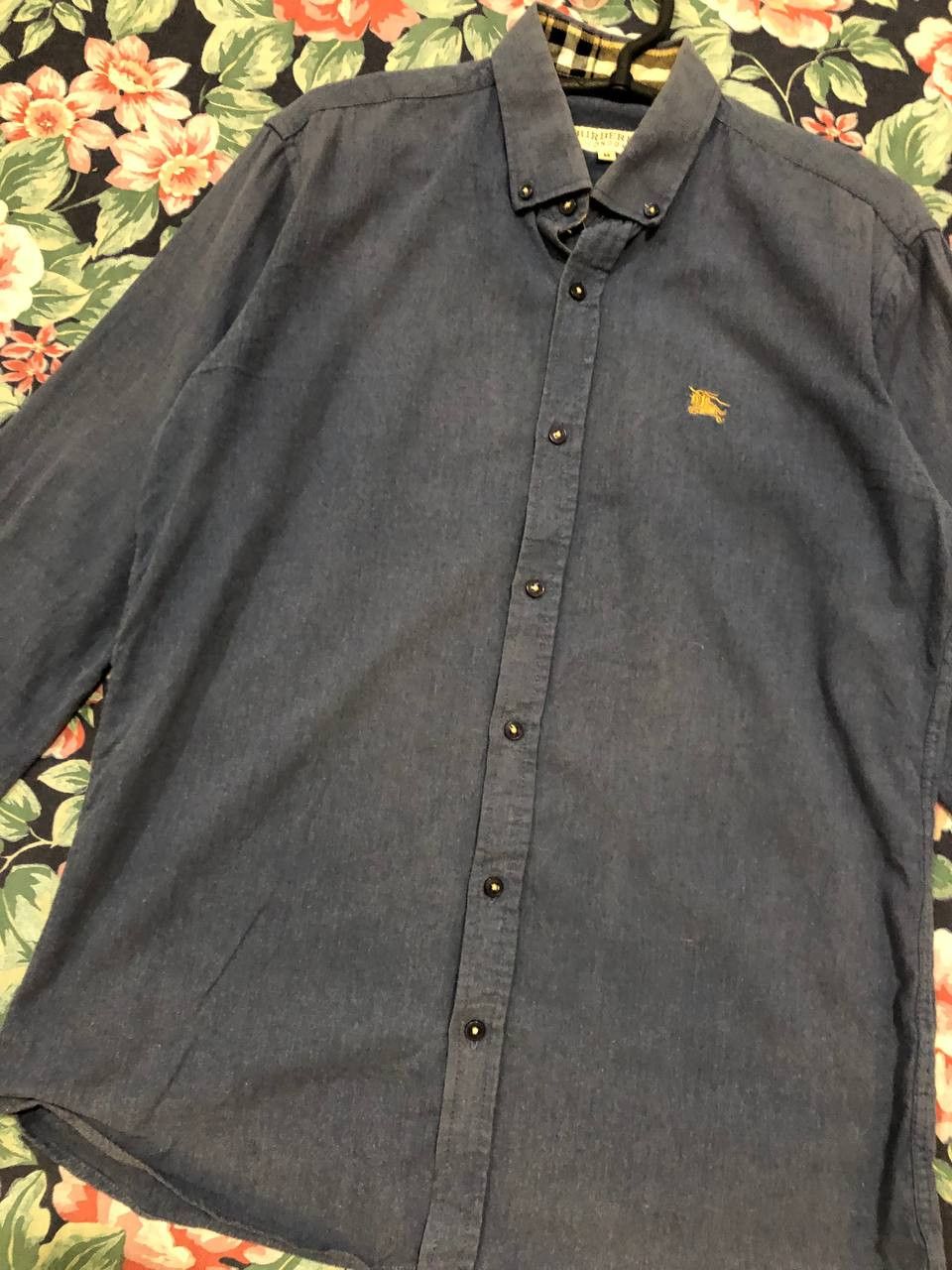 Burberry Vintage blue Shirt Y2K luxury Burberry London size M Size US M / EU 48-50 / 2 - 7 Thumbnail