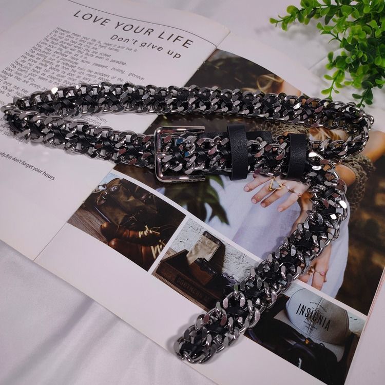 Designer Future Vintage Belt Riveted Belts Menswear Accessories Size ONE SIZE - 2 Thumbnail