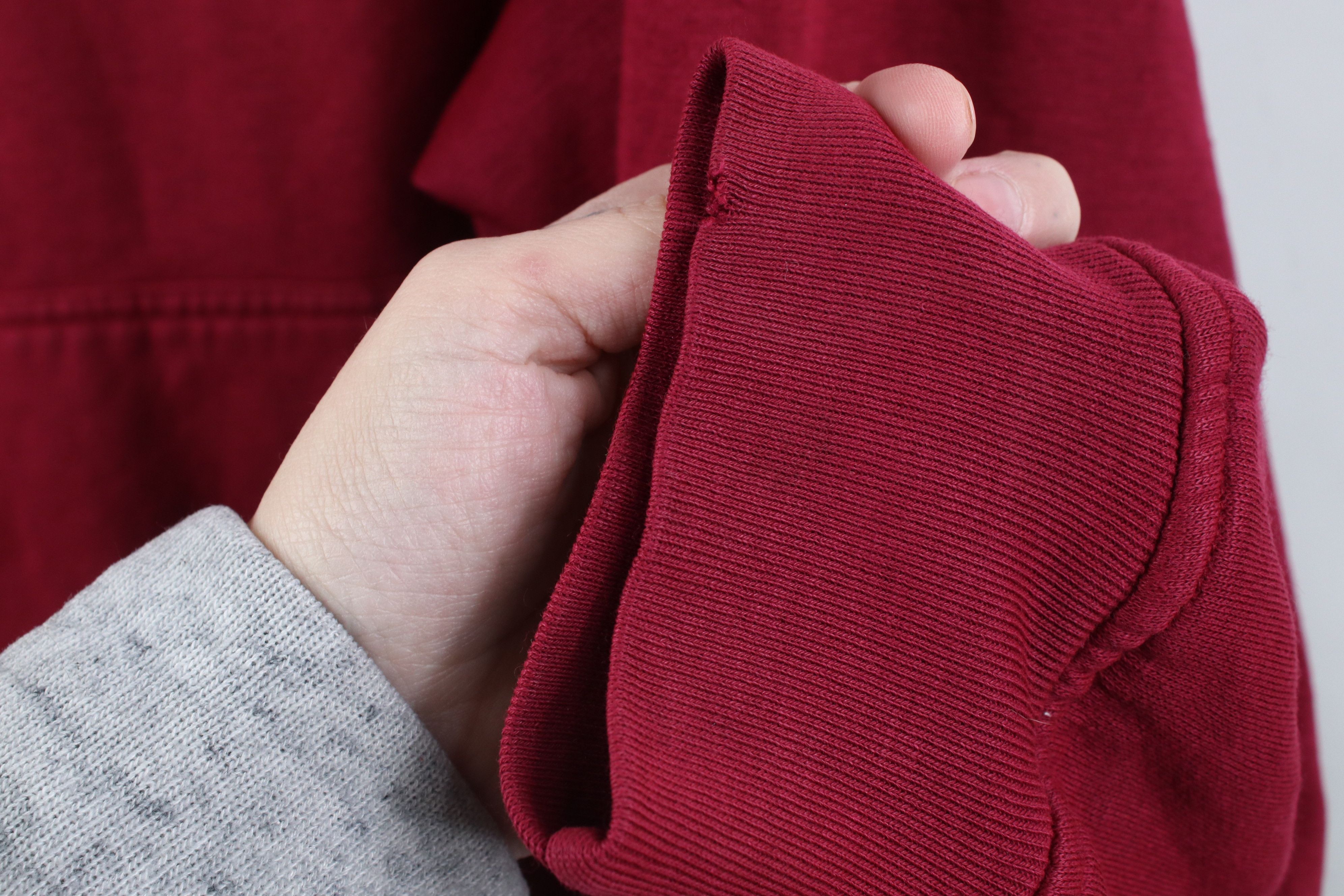 Vintage Vintage 90s Streetwear Blank Knit Hoodie Sweatshirt Red Size US XXL / EU 58 / 5 - 9 Thumbnail