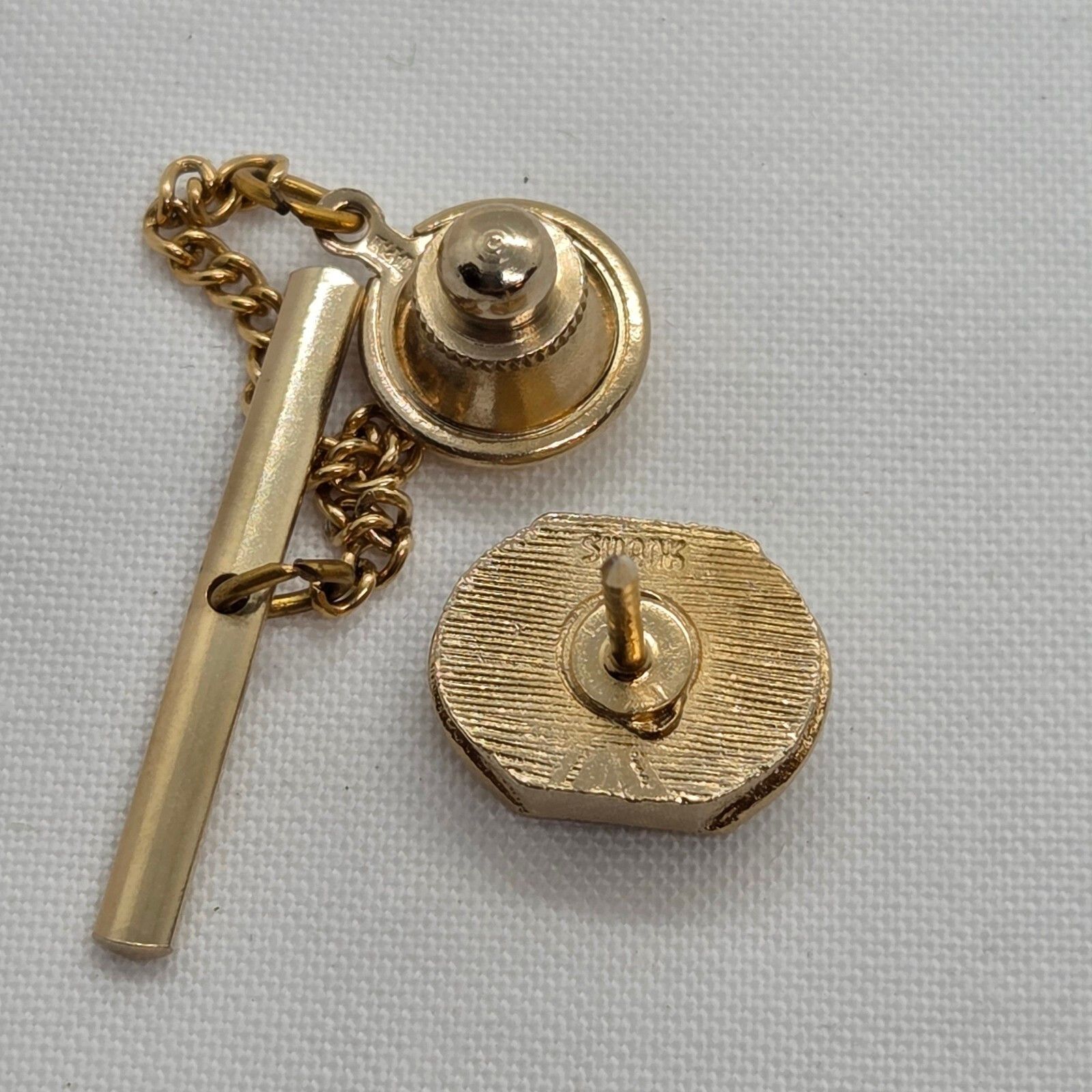 Vintage Swank Brown Cat Eye Tie Pin, Men's — image 5 of 6