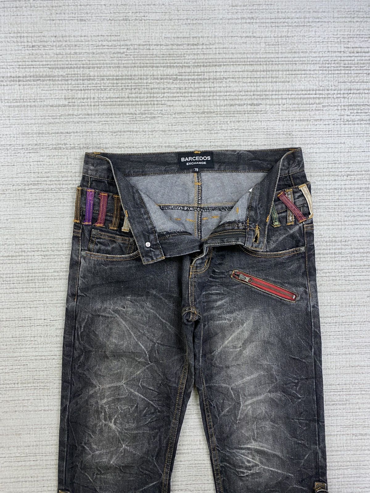 Hysteric Glamour Vintage Barcedos Double Waist Distressed Denim Pants Size US 31 - 11 Thumbnail