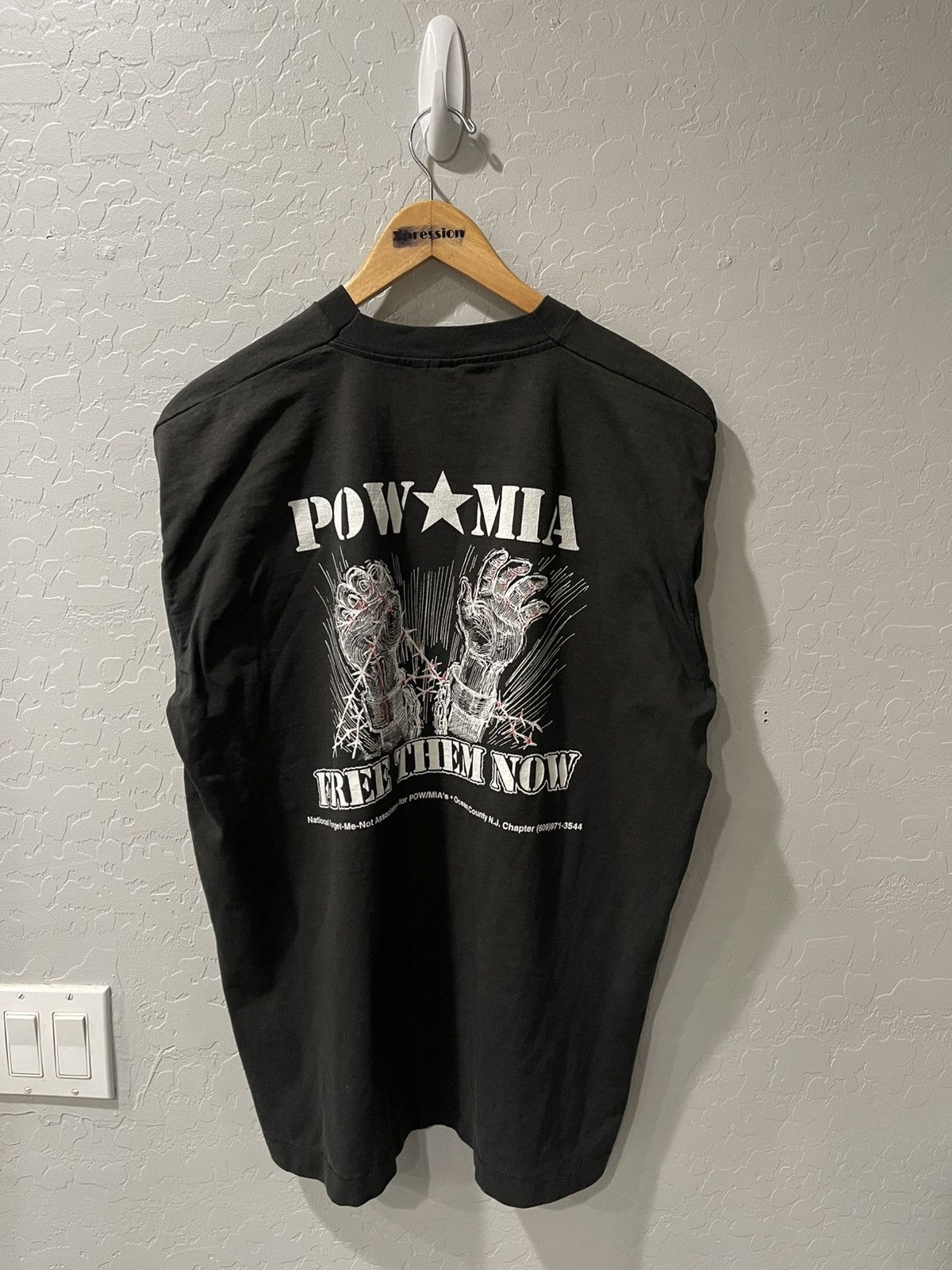 Fruit Of The Loom × Vintage Vintage 1995 Rolling Thunder NYC POW MIA SS Shirt XL Size US XL / EU 56 / 4 - 6 Thumbnail