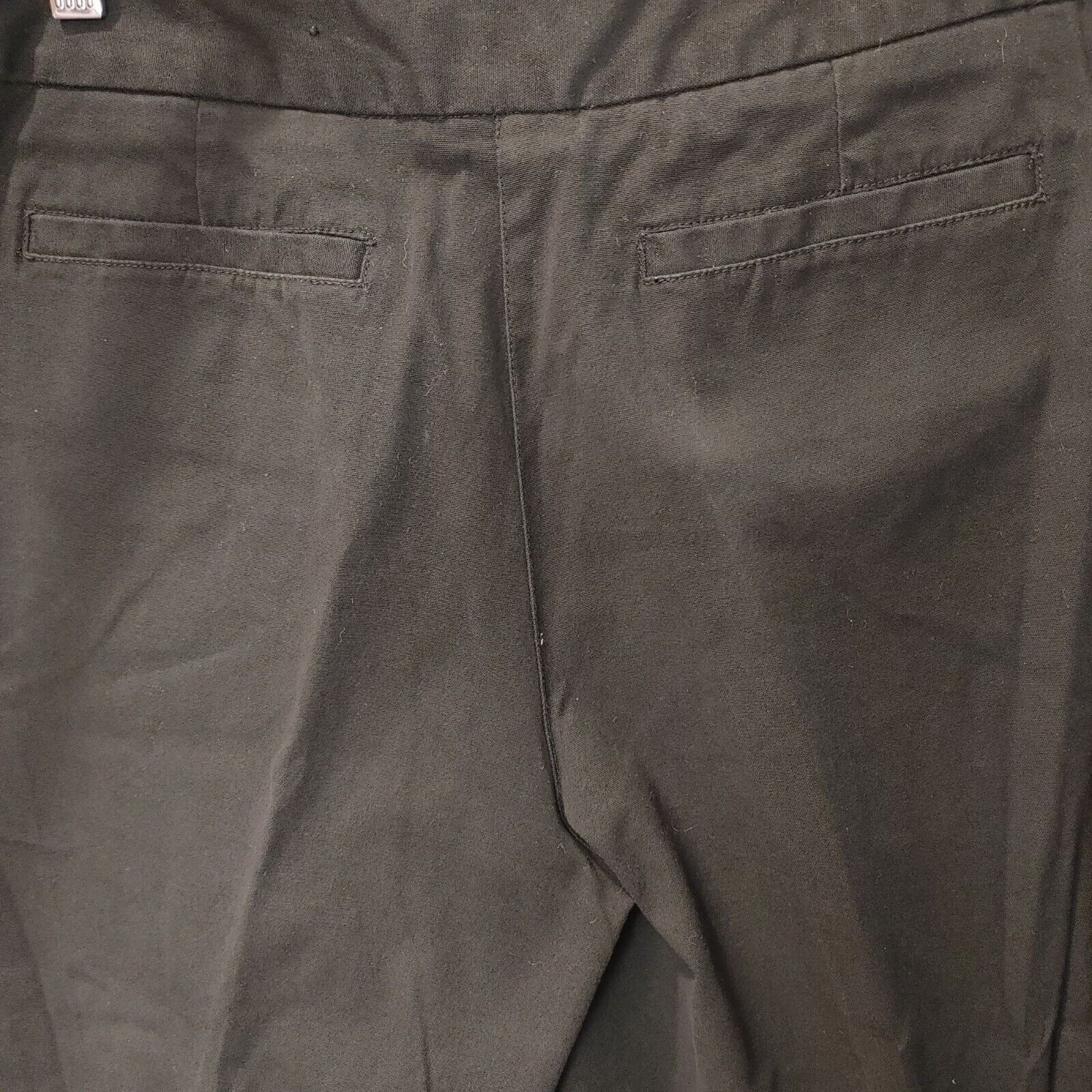 George George Women's Black Cotton Capri Dress Pants 14 Size 36" / US 14 / IT 50 - 2 Thumbnail