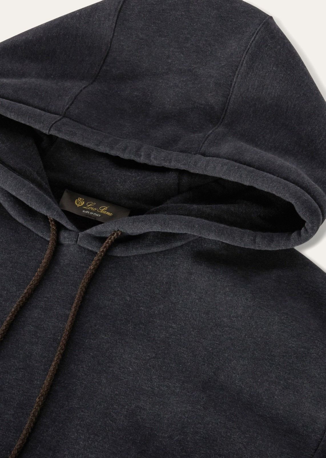 Loro Piana o1srvl11e1224 Cotton Jersey Hoodie in Dark Grey Size US M / EU 48-50 / 2 - 3 Thumbnail