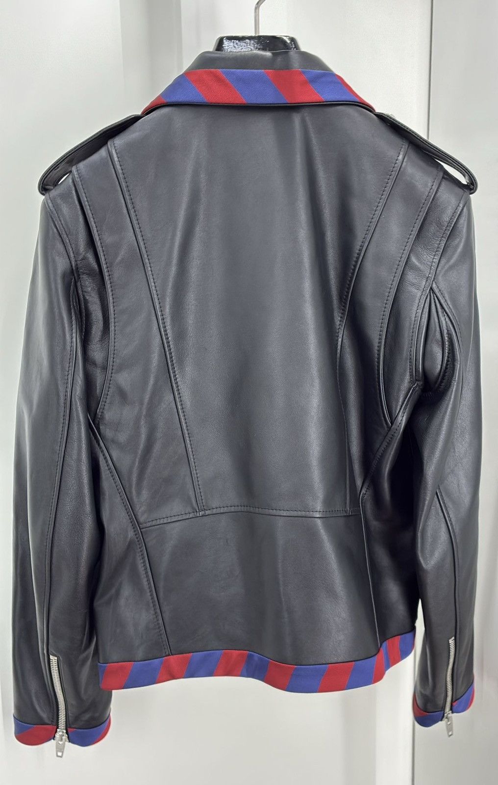 Celine Celine Leather Biker Jacket in Large Size US L / EU 52-54 / 3 - 4 Thumbnail