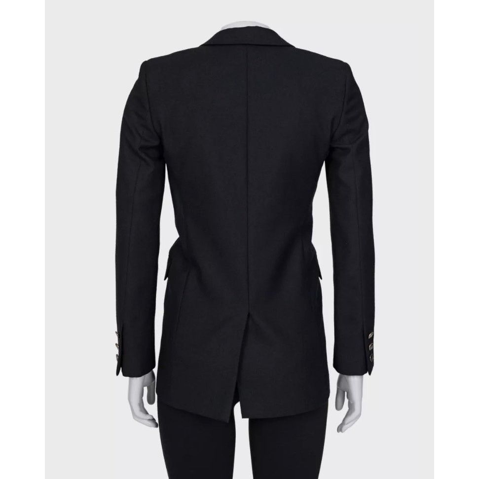Saint Laurent Paris Chic Saint Laurent Black Wool Jacket - FR34/XS Size XS / US 0-2 / IT 36-38 - 3 Thumbnail