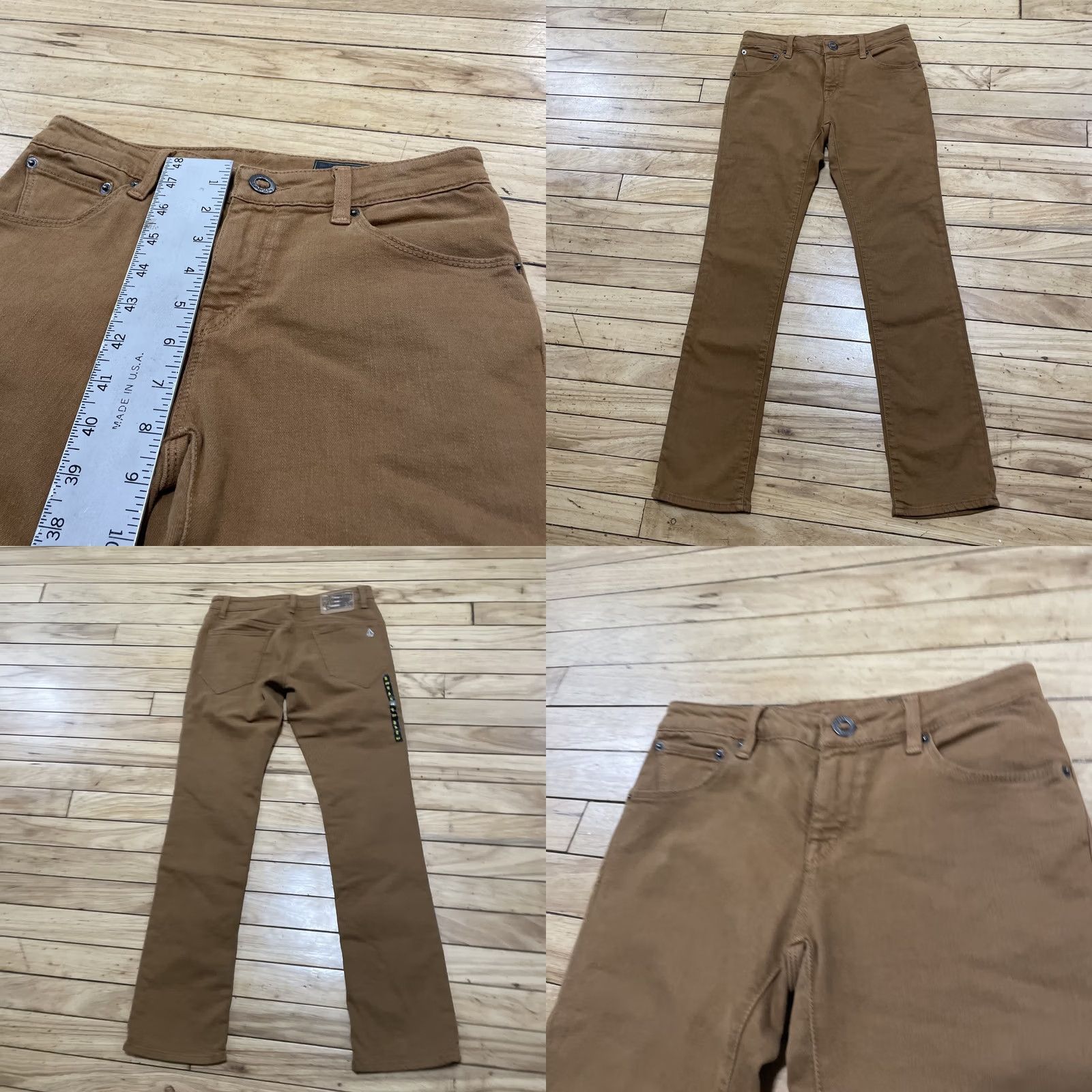Volcom VOLCOM Jeans Riser Taper Fit Women 27 Brown Straight Beach Skater Pants New Size 27" / US 4 / IT 40 - 9 Thumbnail