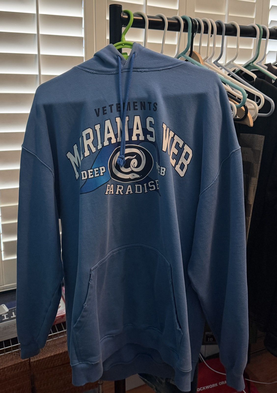 Vetements Vetements Marianas Web Blue Hoodie Size US XS / EU 42 / 0 - 1 Thumbnail